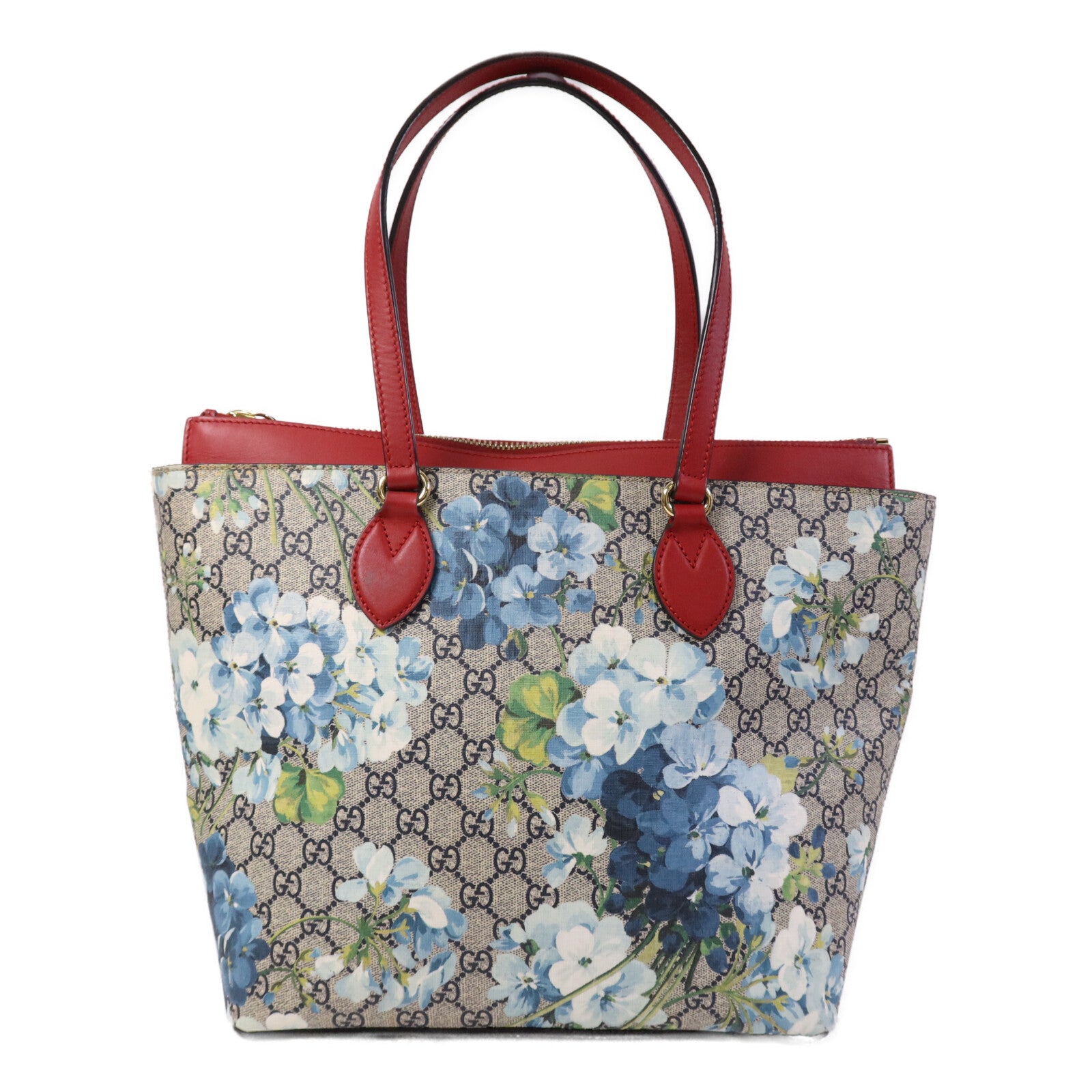 GUCCI 塗層帆布GG Supreme Blooms Tote Bag金扣手挽袋