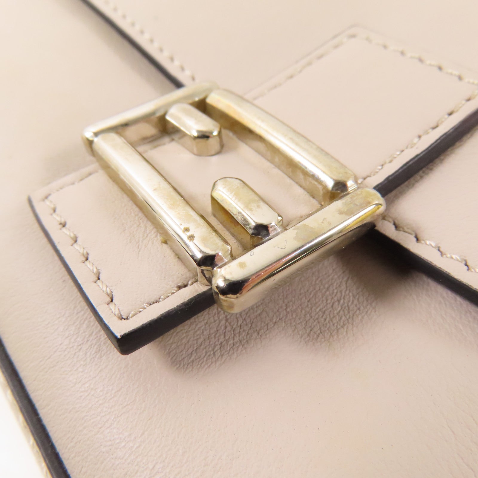 FENDI 【激減優惠】蛇皮皮革/牛皮皮革Double Baguette Micro銀扣手挽肩背兩用袋