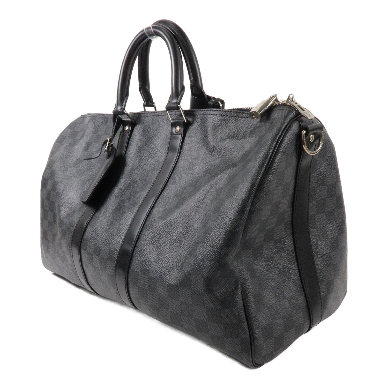 LOUIS VUITTON Damier Graphite Keepall 45 Bandouliere手挽肩背兩用袋