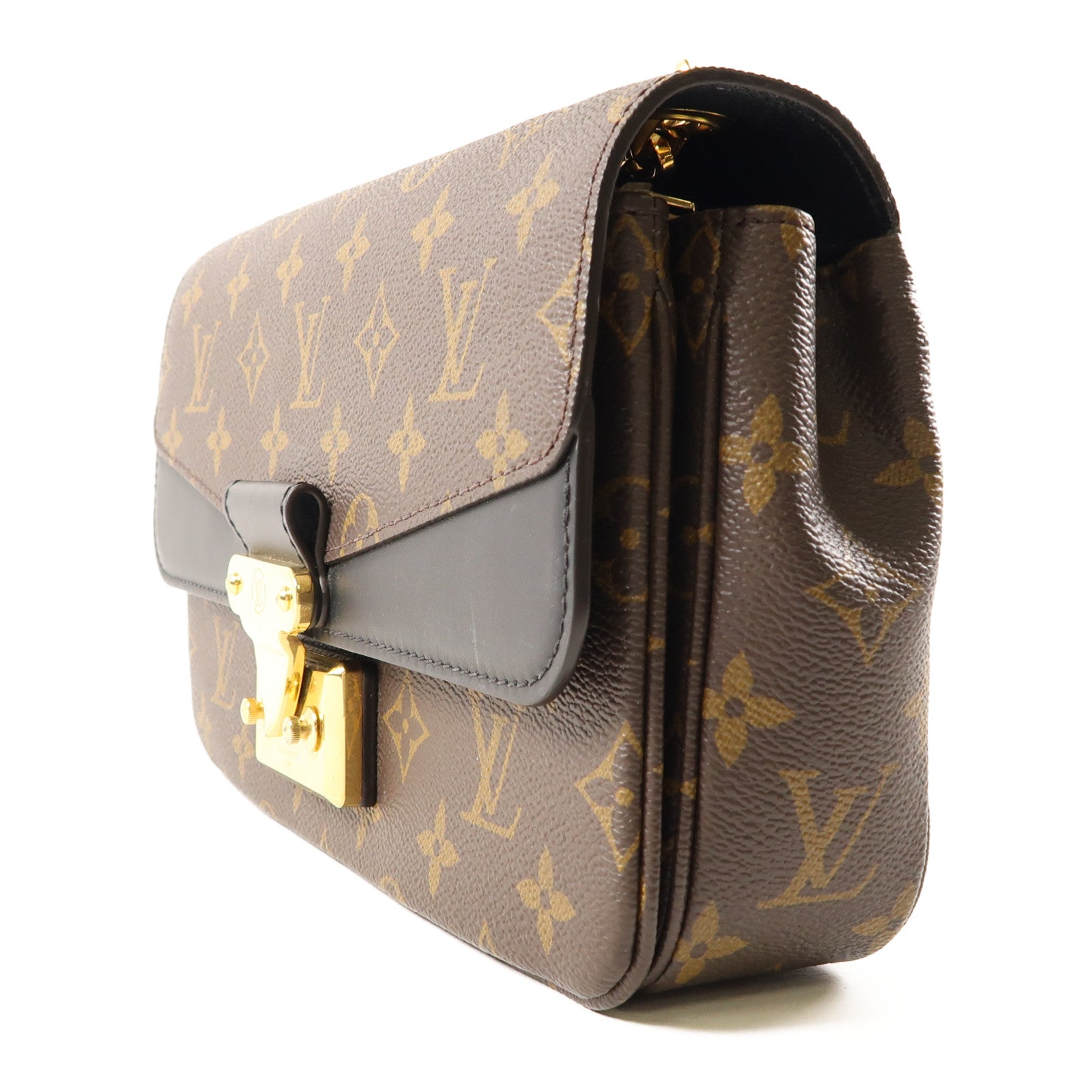 LOUIS VUITTON Monogram Marceau金扣肩背袋棕色