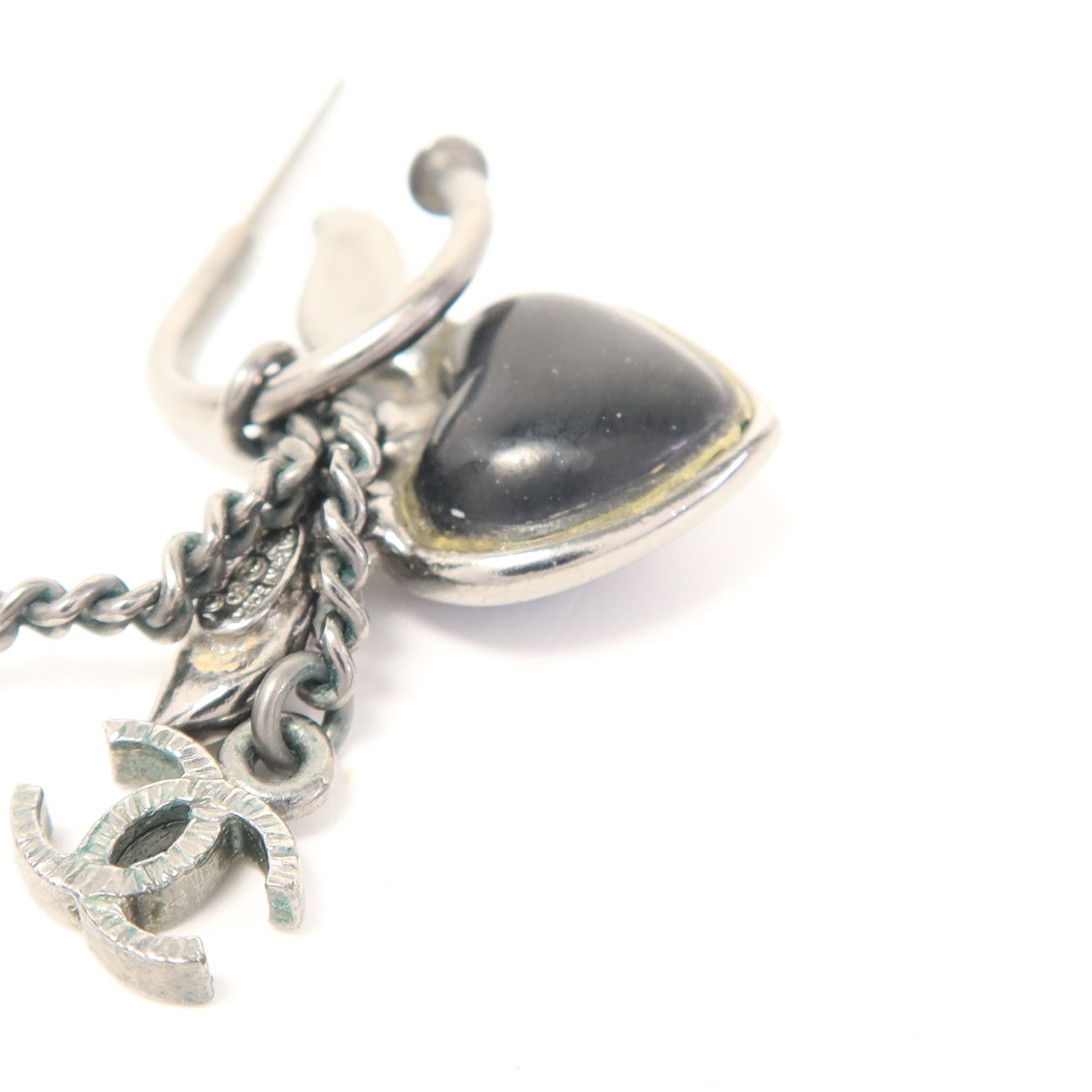 CHANEL 金屬/水晶Pierced Earrings耳環