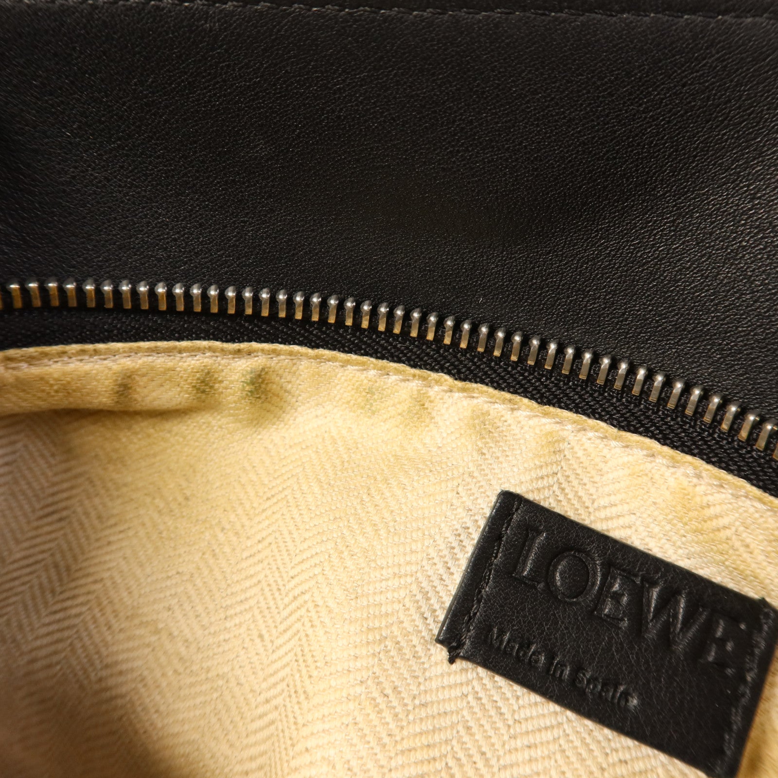 LOEWE 牛皮皮革Small Puzzle銀扣手挽肩背兩用袋