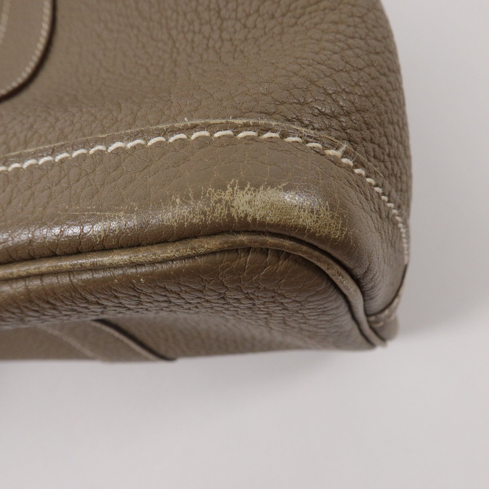 HERMES Negonda皮革Garden Party TPM手挽袋Etoupe