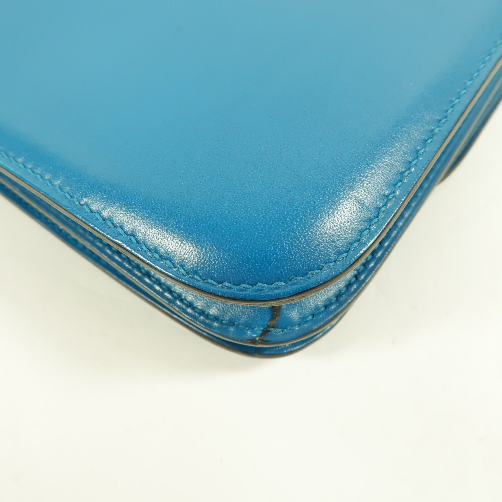 HERMES Swift皮革Constance Mini肩背袋Bleu Zanzibar