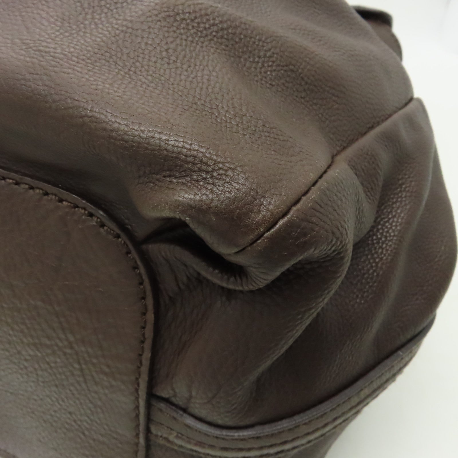 Chloe 【清倉大減價】牛皮皮革Shoulder Bag金扣肩背袋啡色
