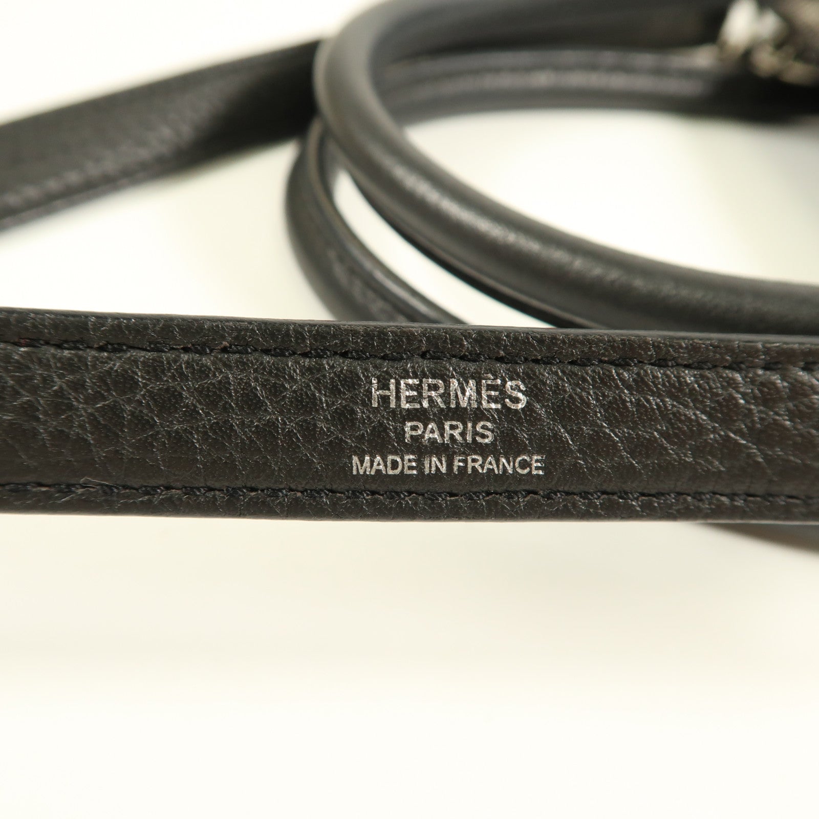 HERMES Clemence皮革Bolide 31銀扣手挽肩背兩用袋Noir