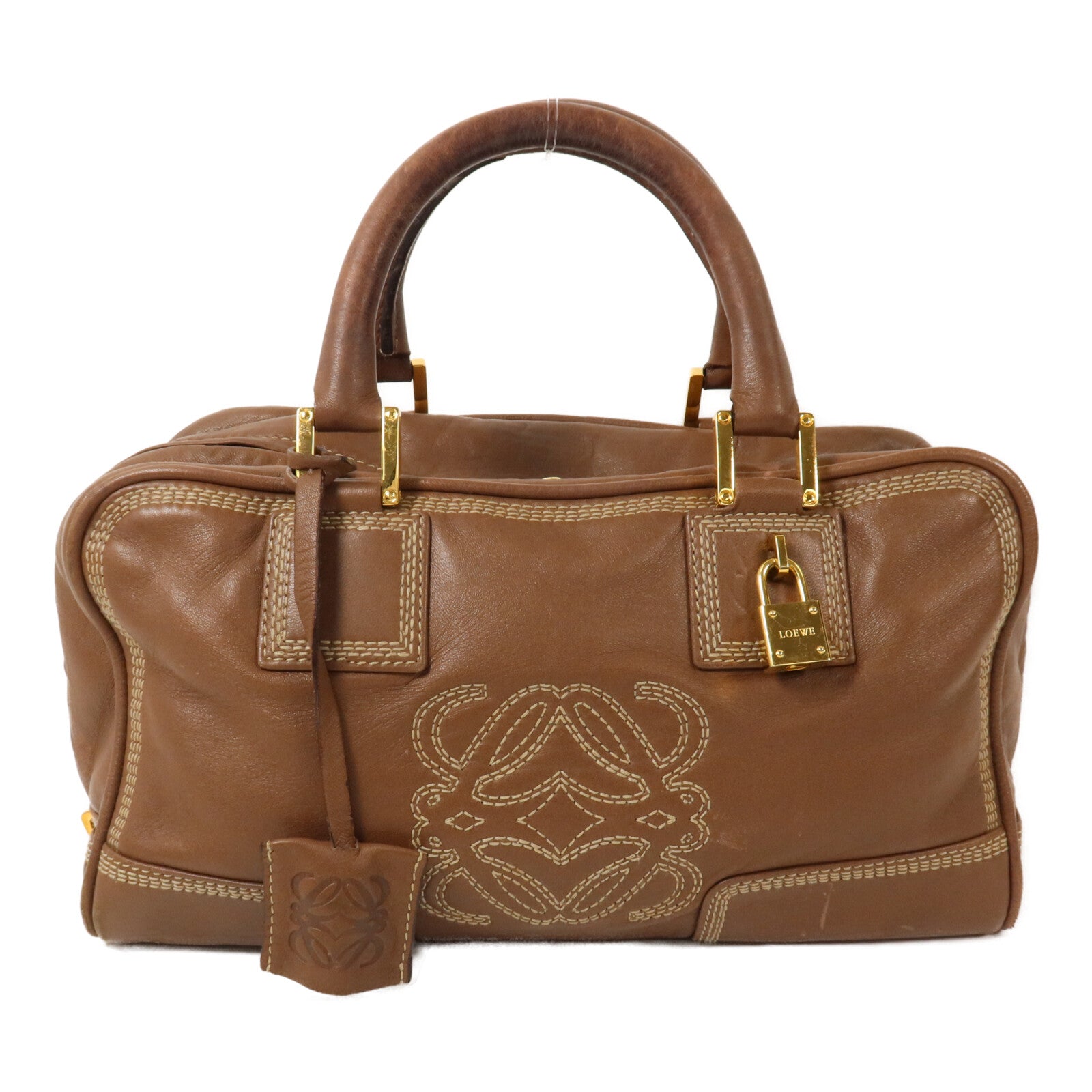 LOEWE 羊皮皮革Amazona 28手挽袋