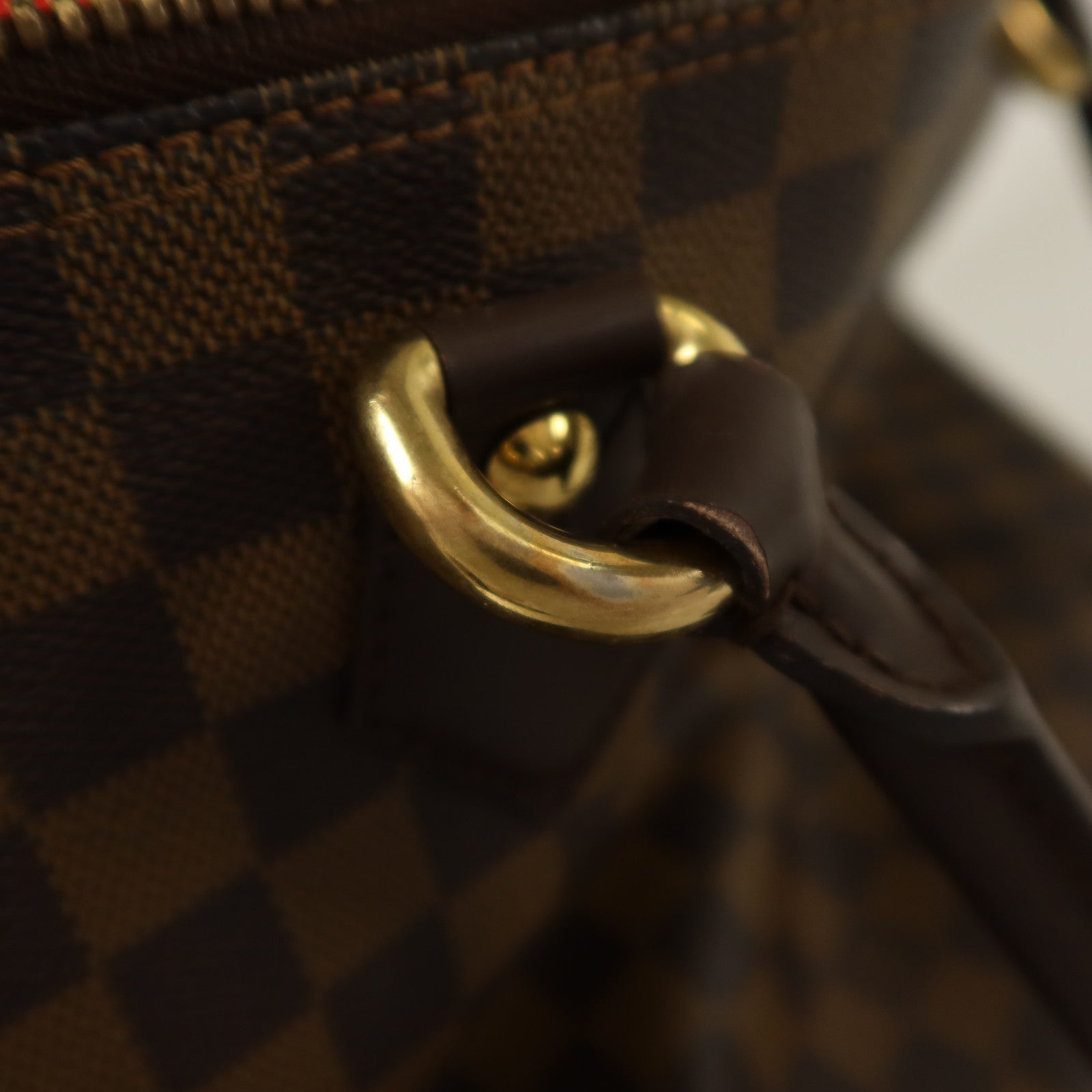 LOUIS VUITTON Damier Saleya MM金扣肩背袋