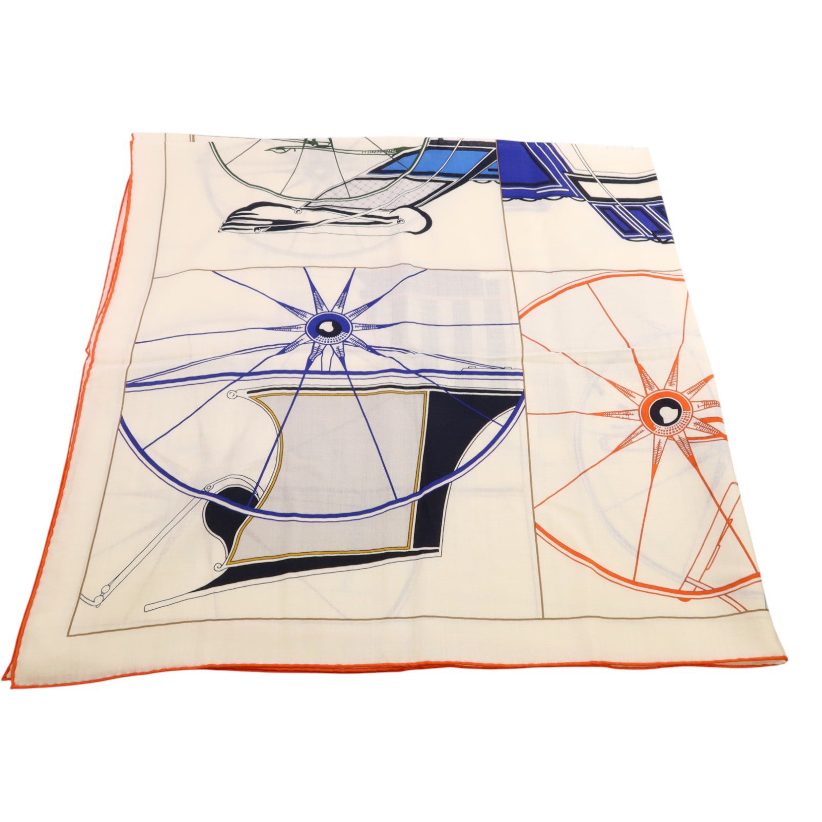 HERMES 【激減優惠】羊絨/絲質Mors A Jouets Bandana Shawl 140絲巾