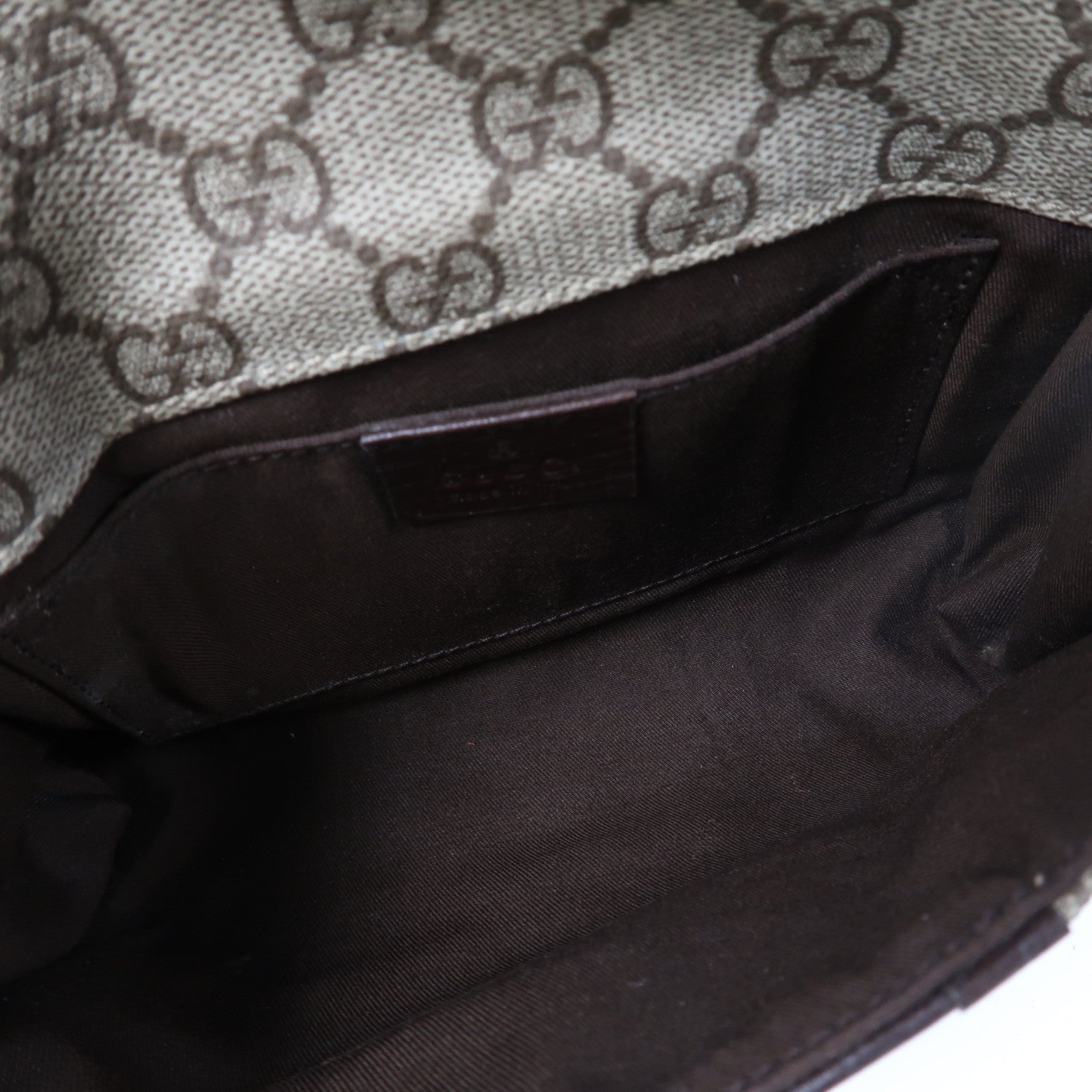 GUCCI 塗層帆布Waist Bag銀扣腰包啡色