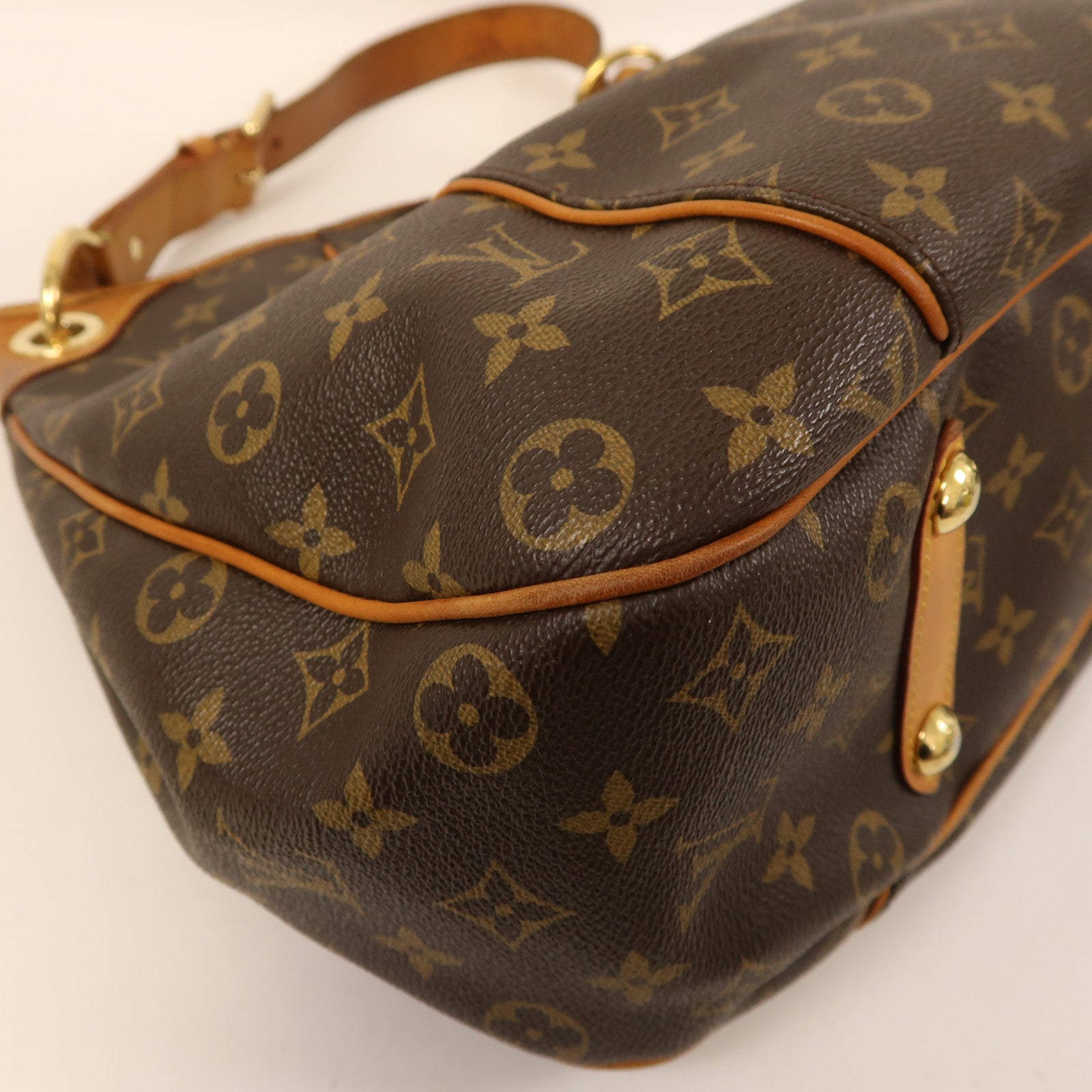 LOUIS VUITTON Monogram Galliera PM金扣肩背袋棕色