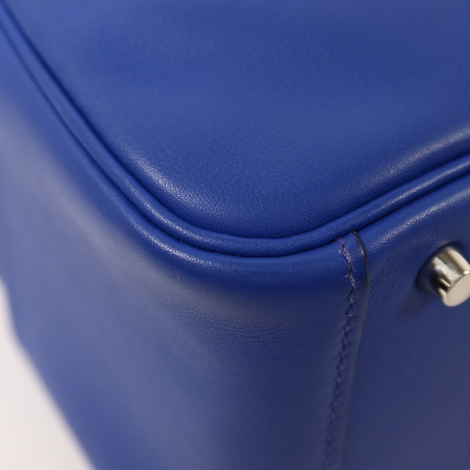 HERMES Swift皮革Mini Lindy手挽肩背兩用袋Bleu Royal/Menthe