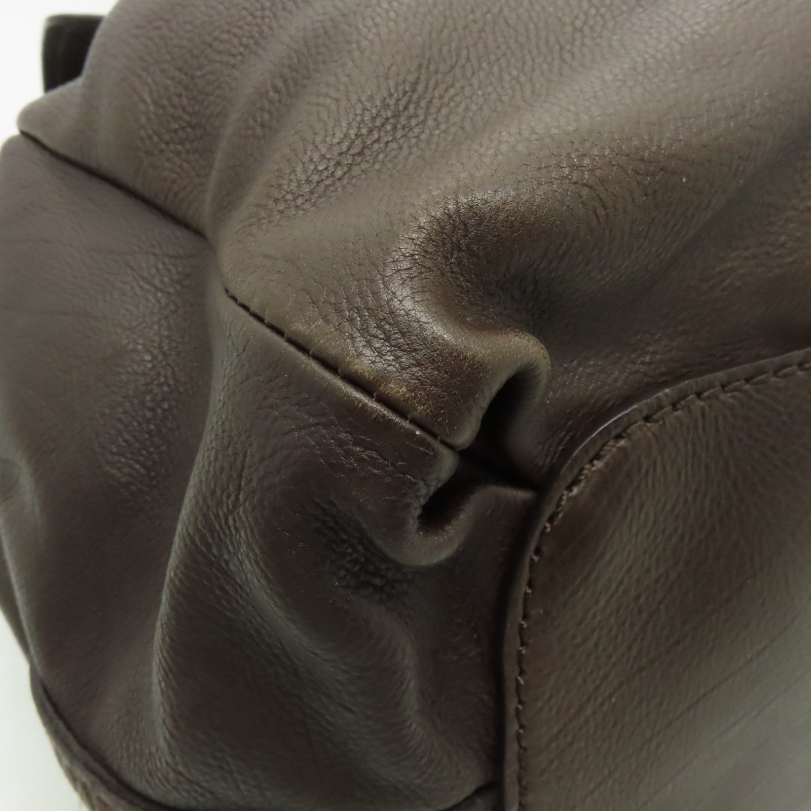 Chloe 【清倉大減價】牛皮皮革Shoulder Bag金扣肩背袋啡色