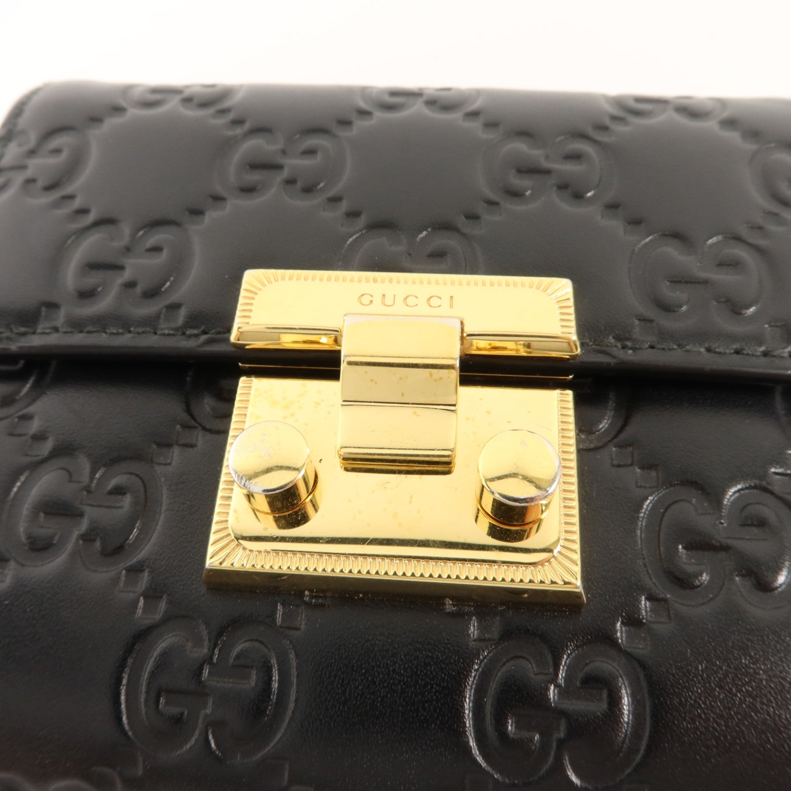 GUCCI 牛皮皮革Padlock Wallet錢包