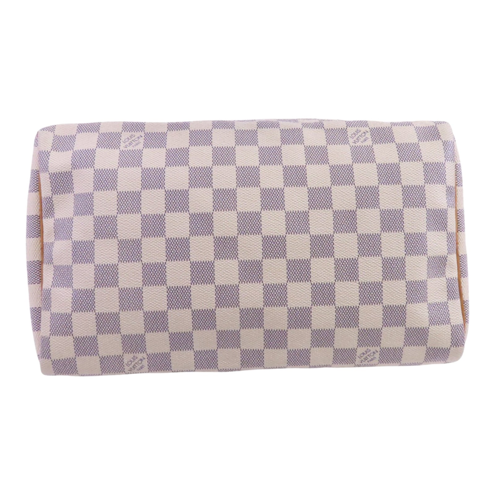LOUIS VUITTON Damier Azur Speedy 30金扣手挽袋