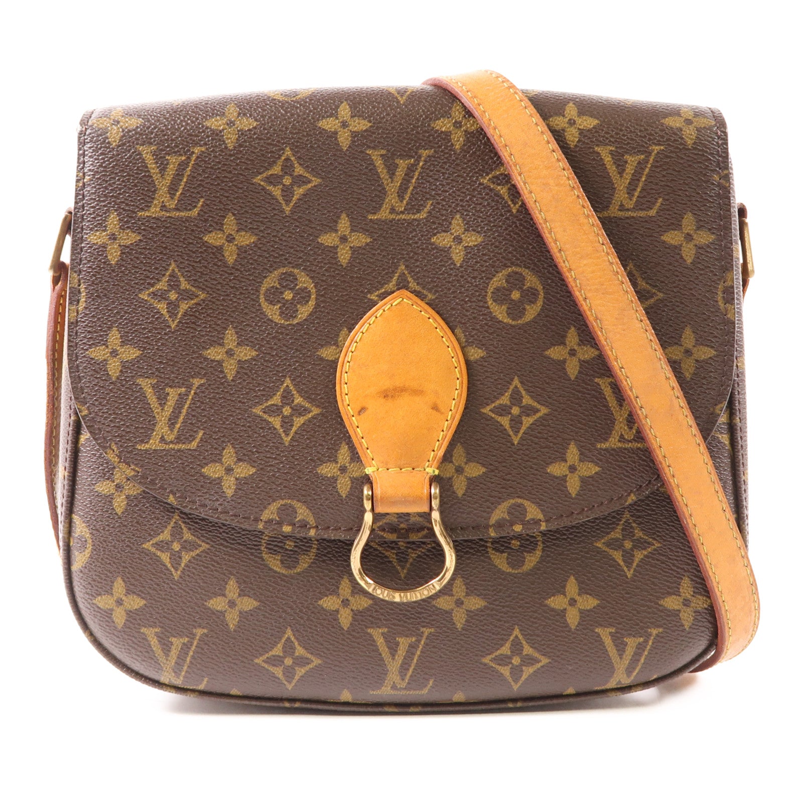 LOUIS VUITTON Monogram Saint Cloud GM金扣肩背袋