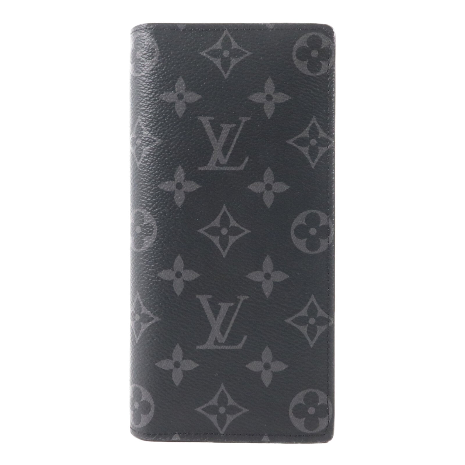 LOUIS VUITTON Monogram Eclipse Brazza長錢包