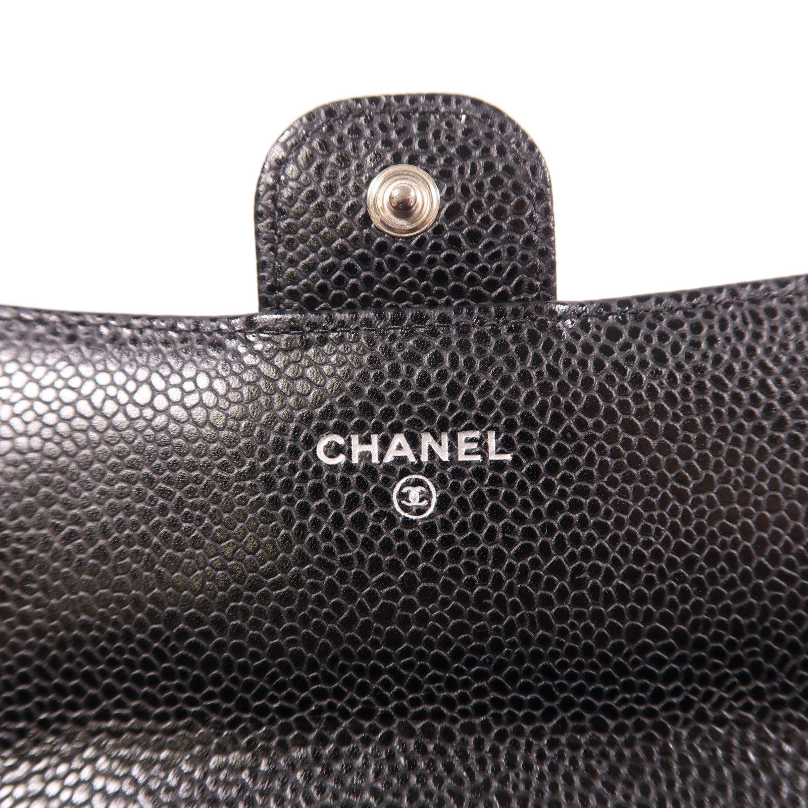 CHANEL 牛皮皮革Long Wallet銀扣長錢包