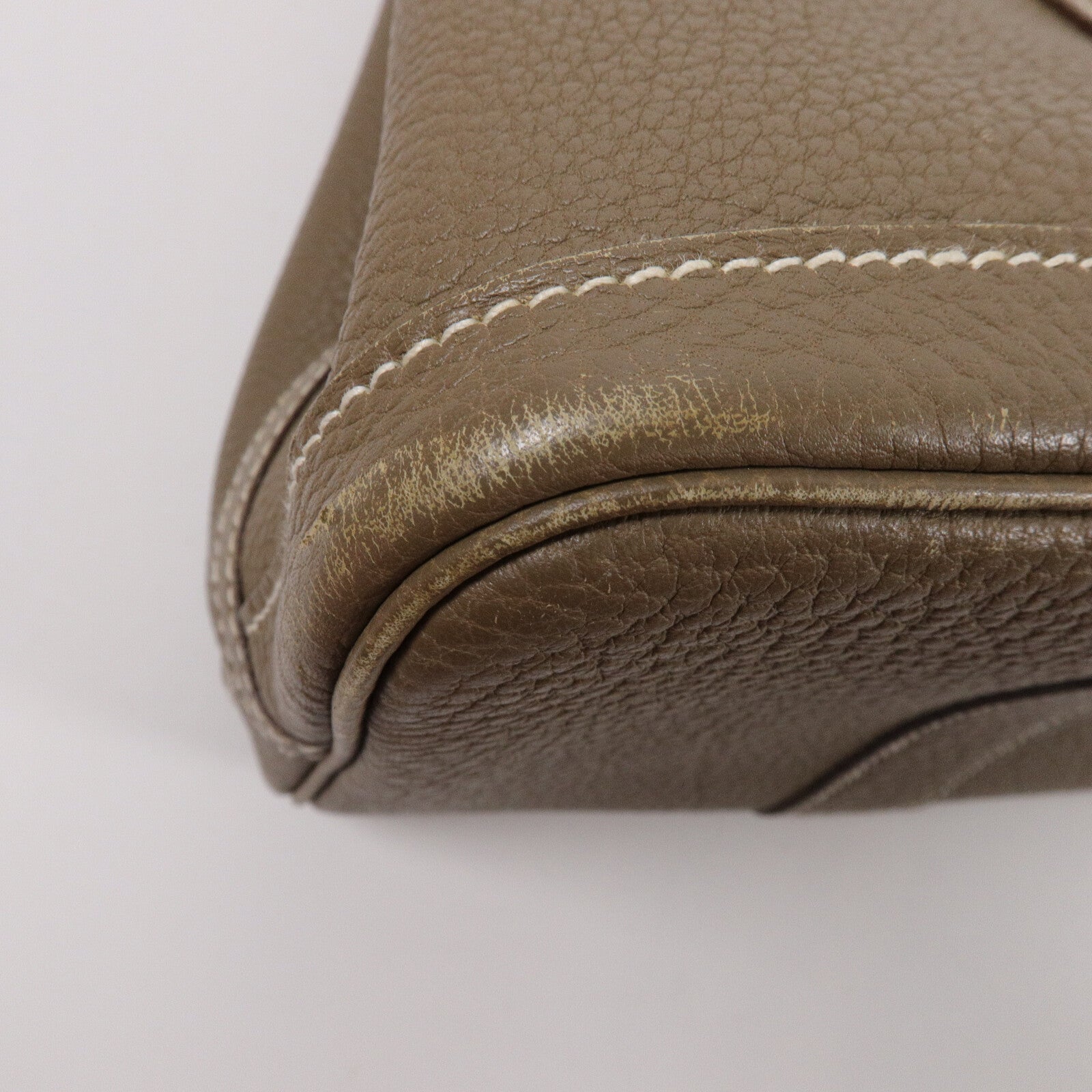 HERMES Negonda皮革Garden Party TPM手挽袋Etoupe
