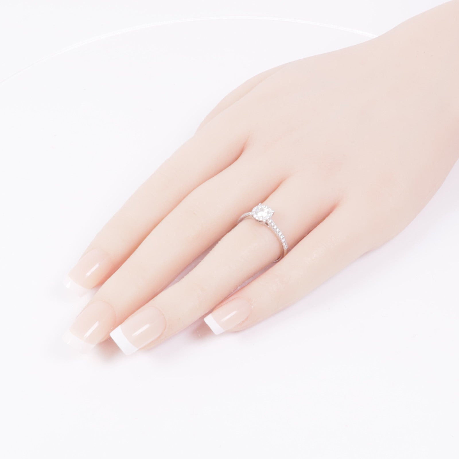 JEWELRY Diamond Ring 18K White Gold US#6.75