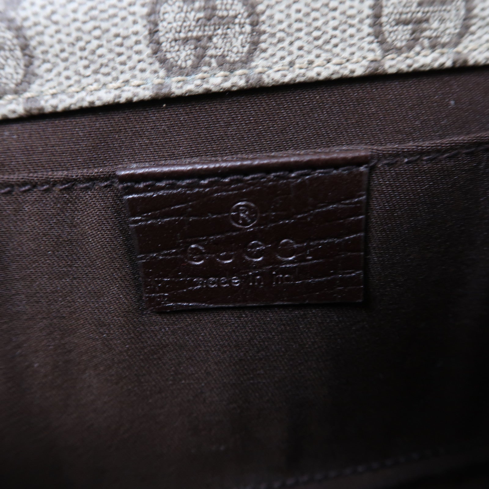 GUCCI 塗層帆布Waist Bag銀扣腰包啡色
