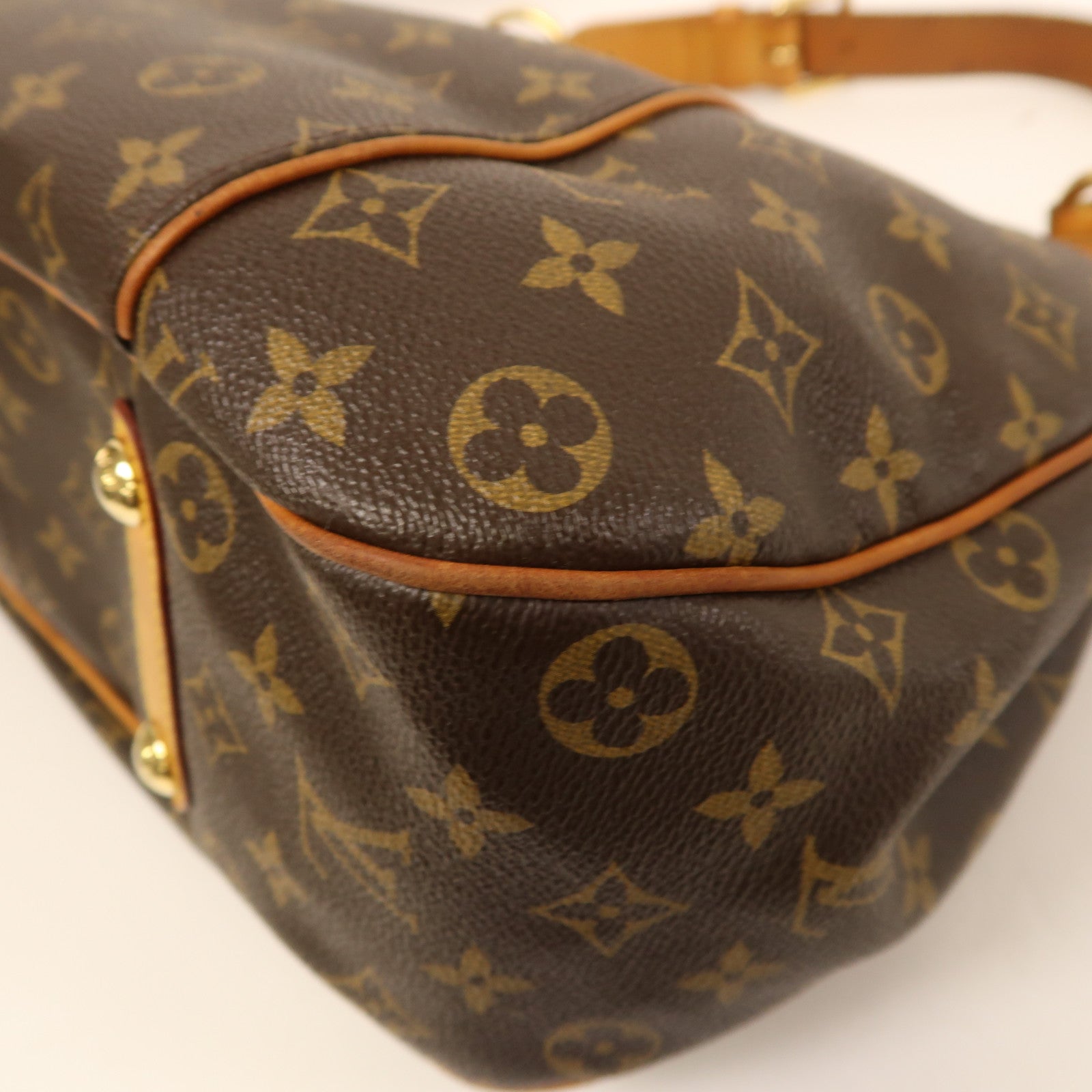 LOUIS VUITTON Monogram Galliera PM金扣肩背袋棕色