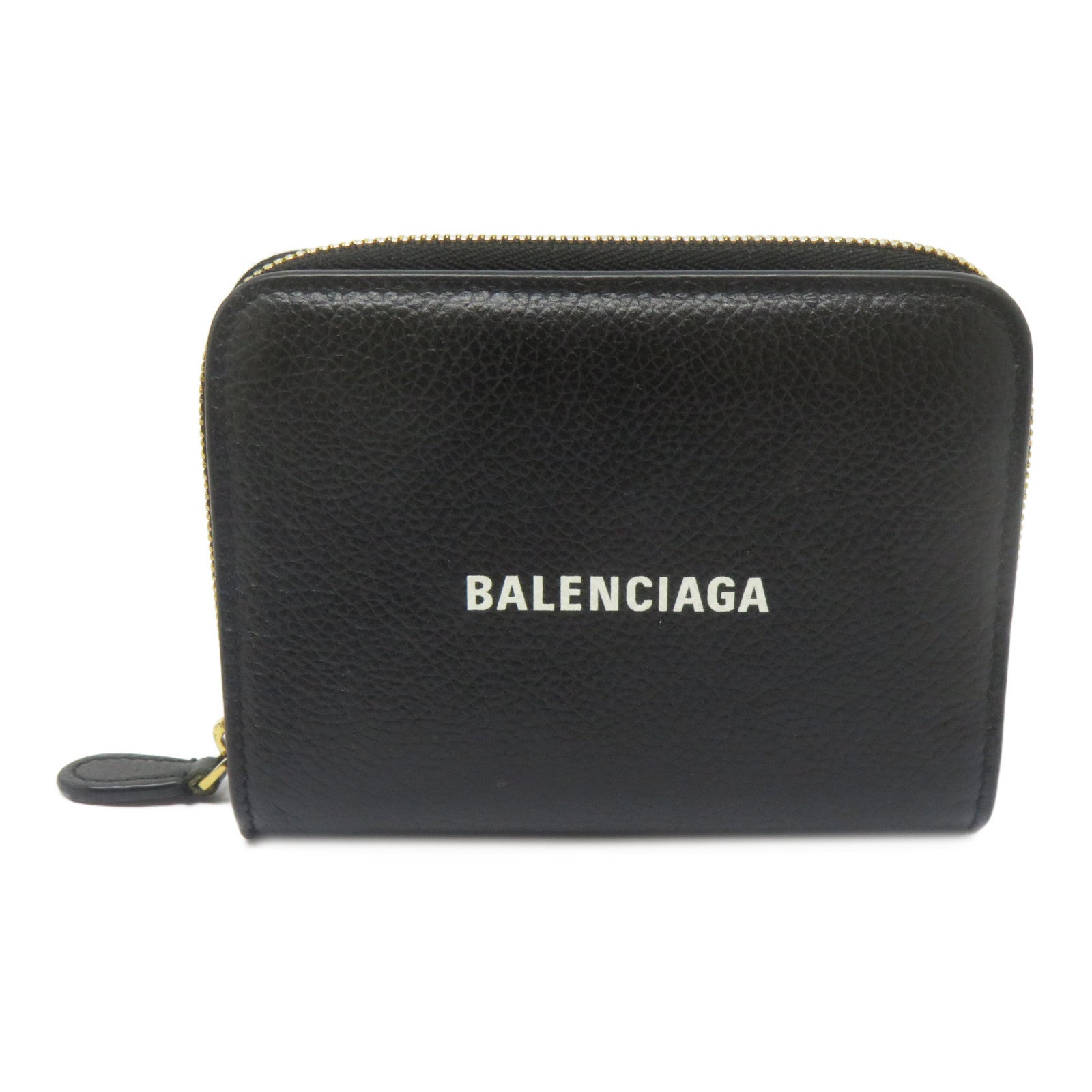 BALENCIAGA 【激減優惠】牛皮皮革Wallet金扣錢包黑色