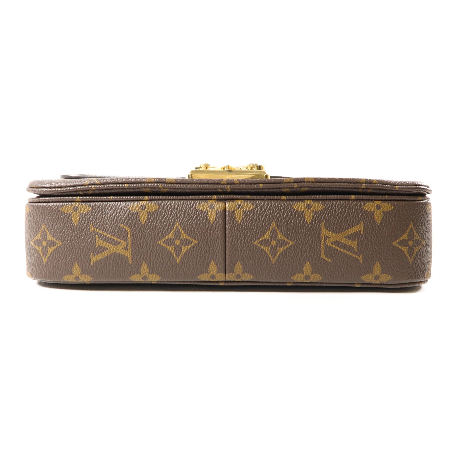 LOUIS VUITTON Monogram Marceau金扣肩背袋棕色