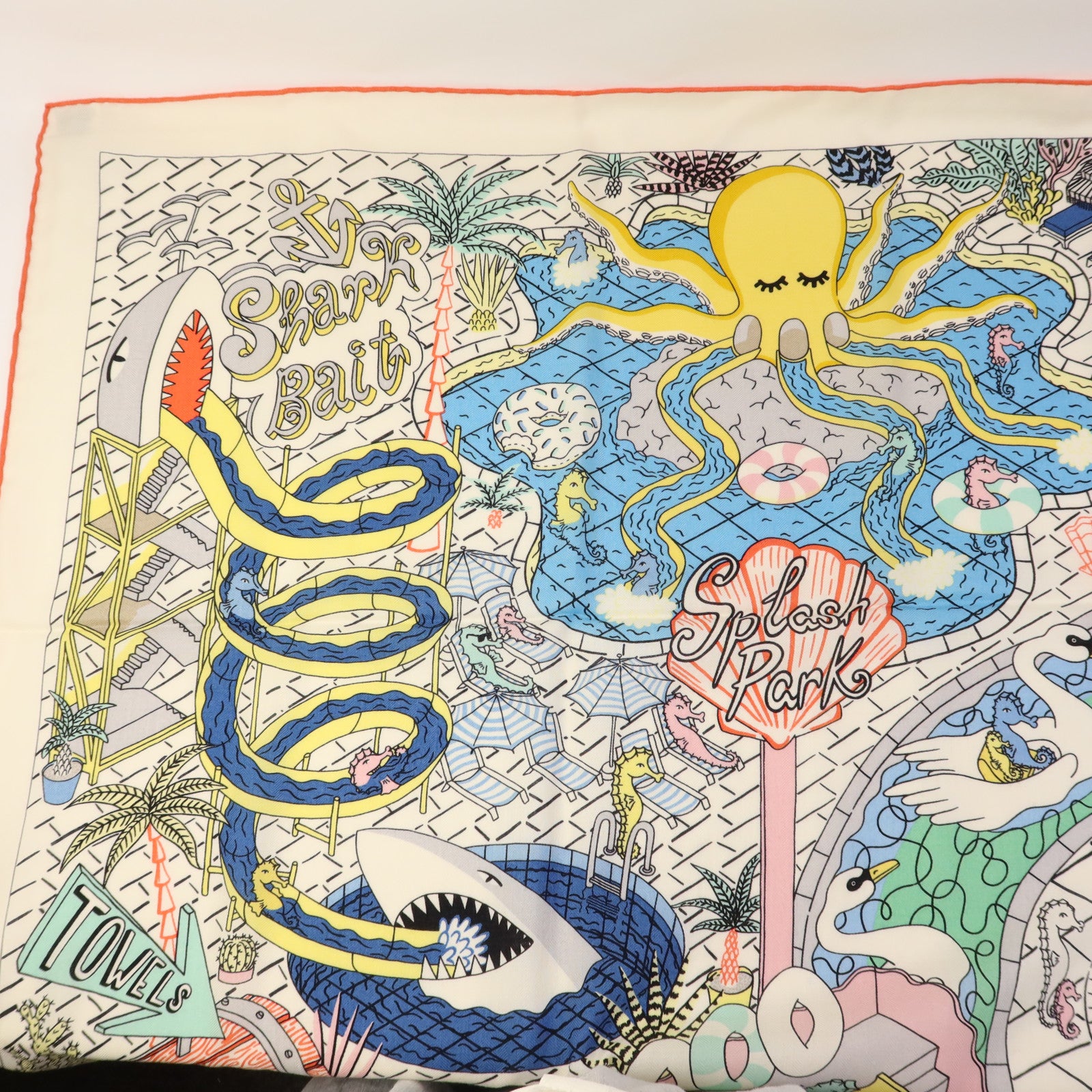 HERMES 羊絨/絲質Scarf 140X140絲巾