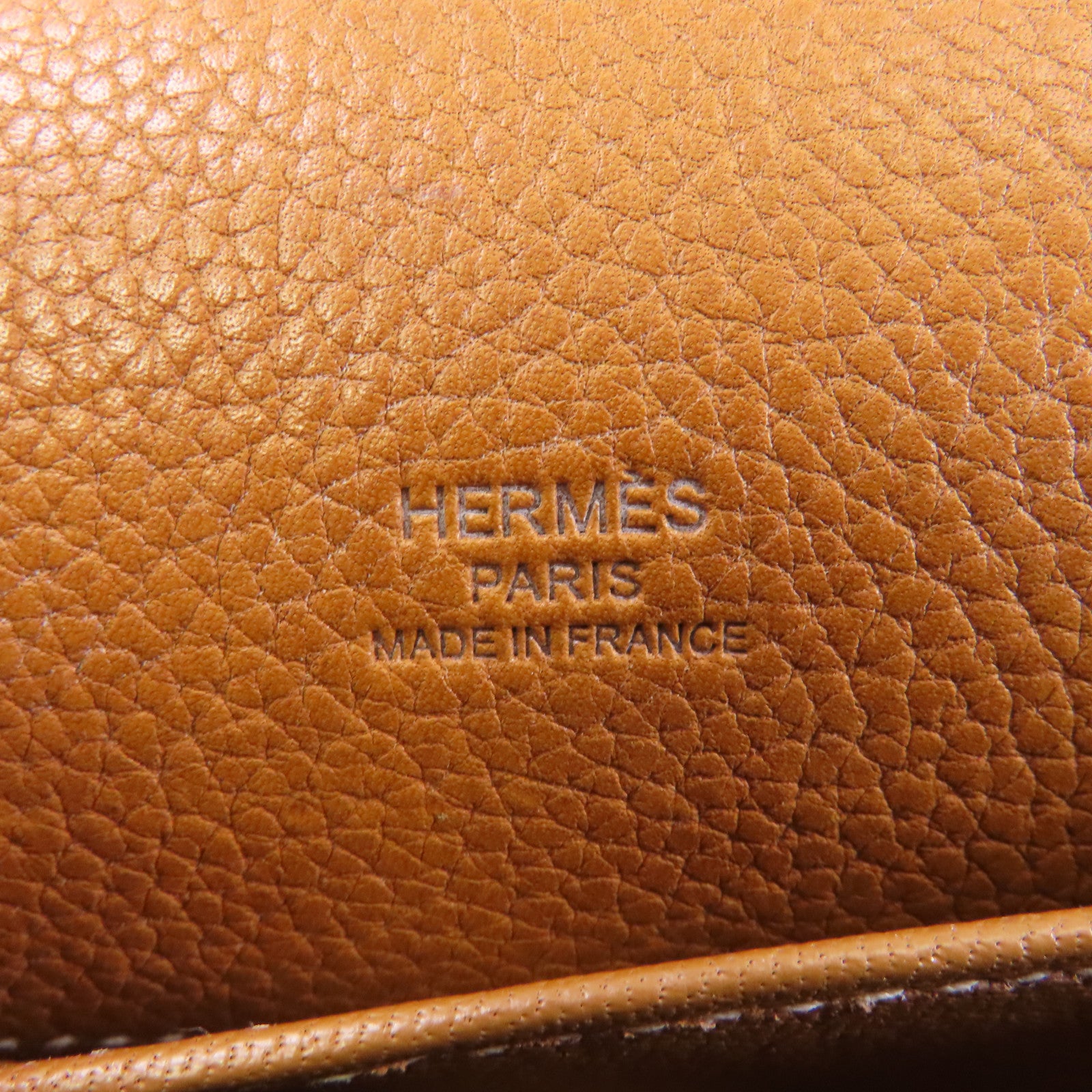 HERMES Barenia Faubourg皮革Mini Roulis金扣肩背袋啡色