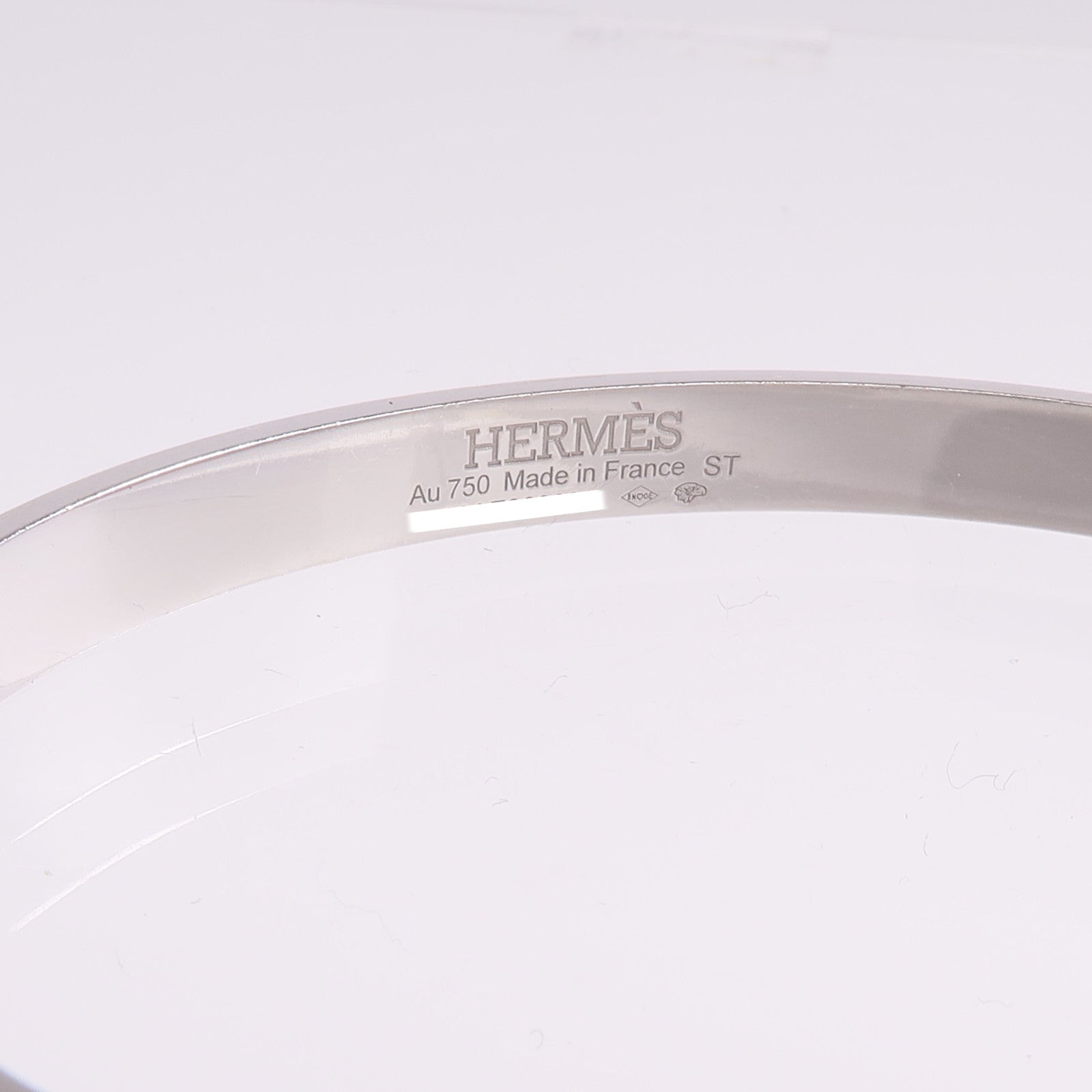 HERMES 18K白金Kelly Bracelet Small Model鑽石手鐲
