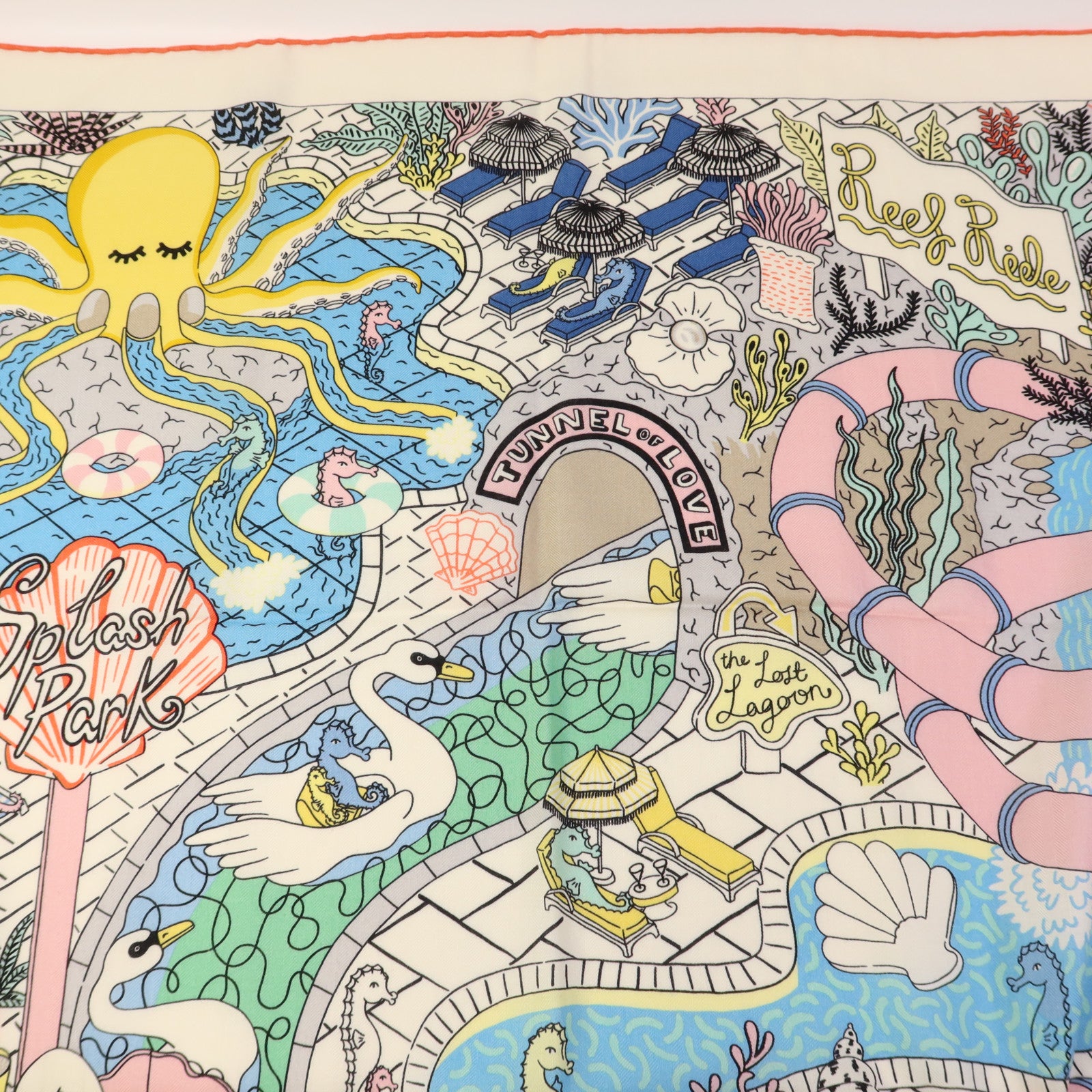 HERMES 羊絨/絲質Scarf 140X140絲巾