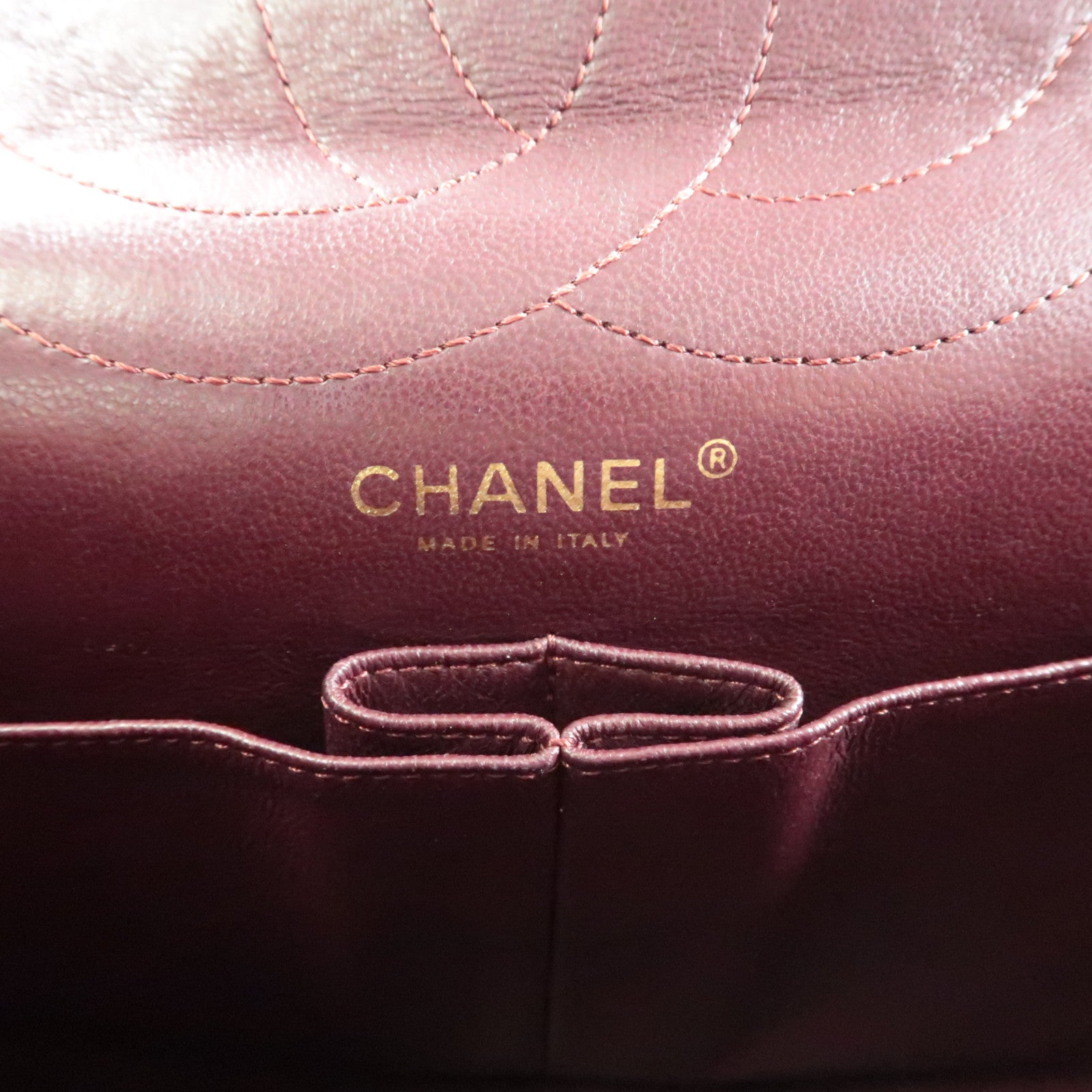 CHANEL 菱格羊皮皮革2.55金扣鏈帶肩背袋黑色