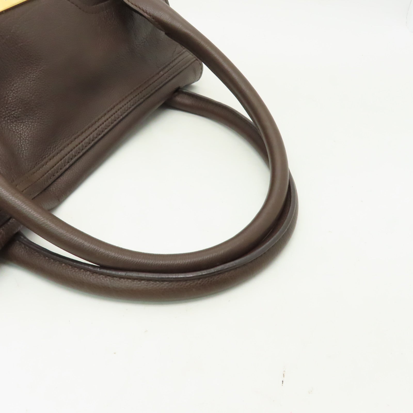 Chloe 【清倉大減價】牛皮皮革Shoulder Bag金扣肩背袋啡色