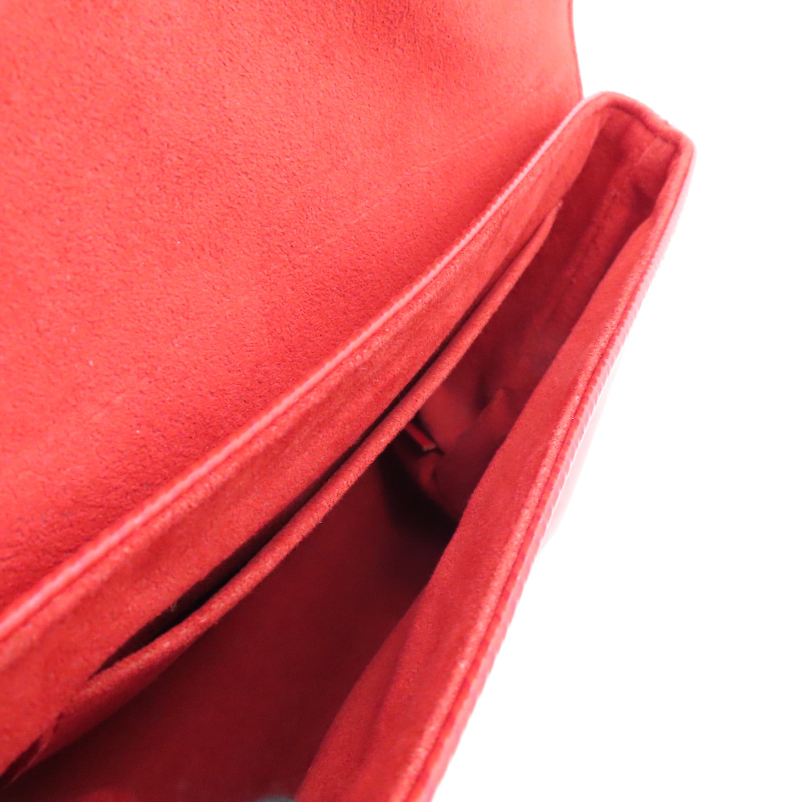 LOUIS VUITTON Epi Locky BB gold buckle shoulder shoulder bag red