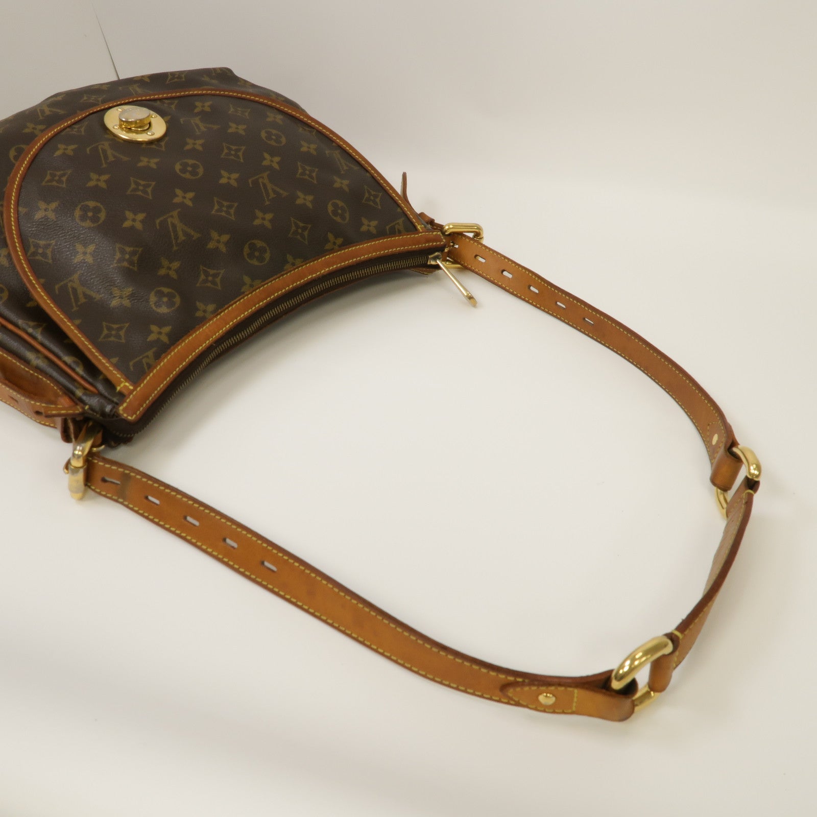 LOUIS VUITTON 【激減優惠】Monogram Tulum GM金扣肩背袋啡色