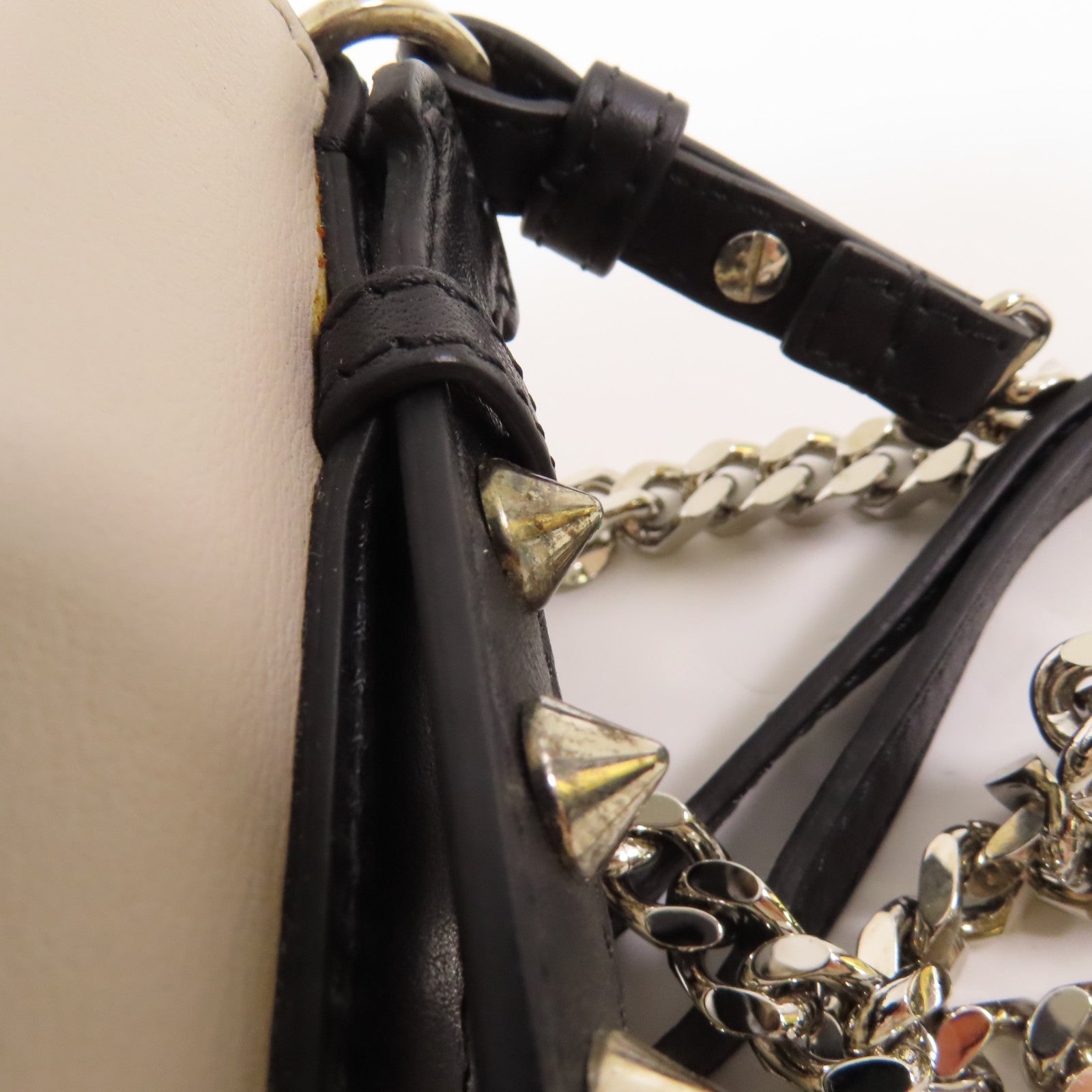 FENDI 【激減優惠】蛇皮皮革/牛皮皮革Double Baguette Micro銀扣手挽肩背兩用袋