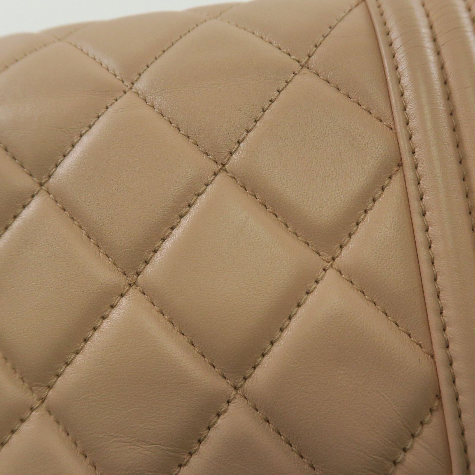 CHANEL 菱格羊皮皮革Boy 25銀扣鏈帶肩背袋粉紅色