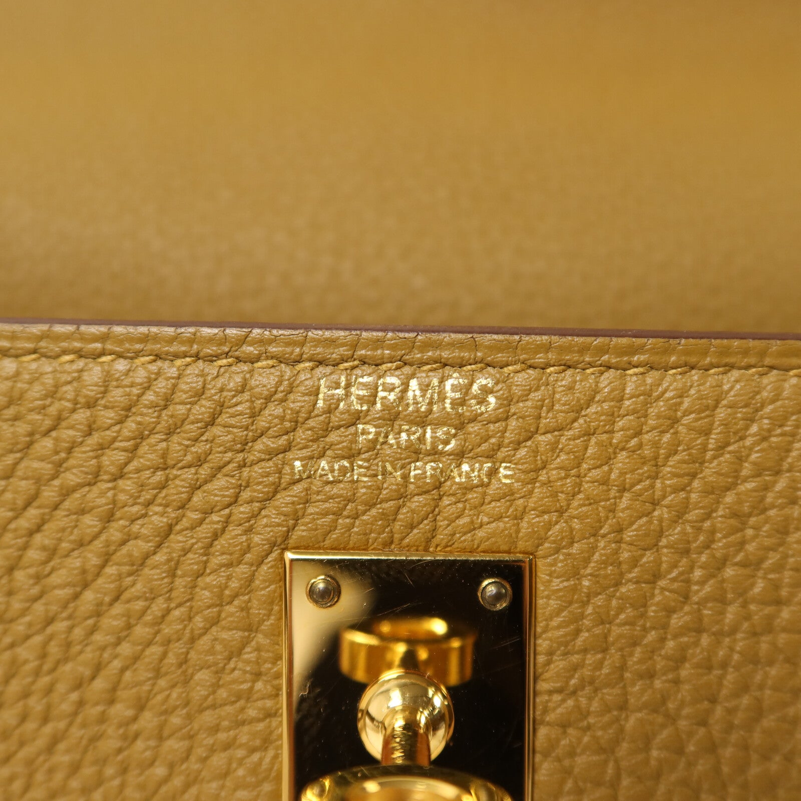 HERMES Togo皮革Kelly 25手挽肩背兩用袋Bronze Dore