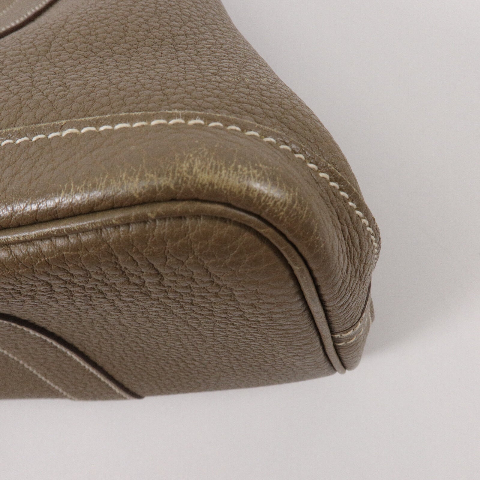 HERMES Negonda皮革Garden Party TPM手挽袋Etoupe