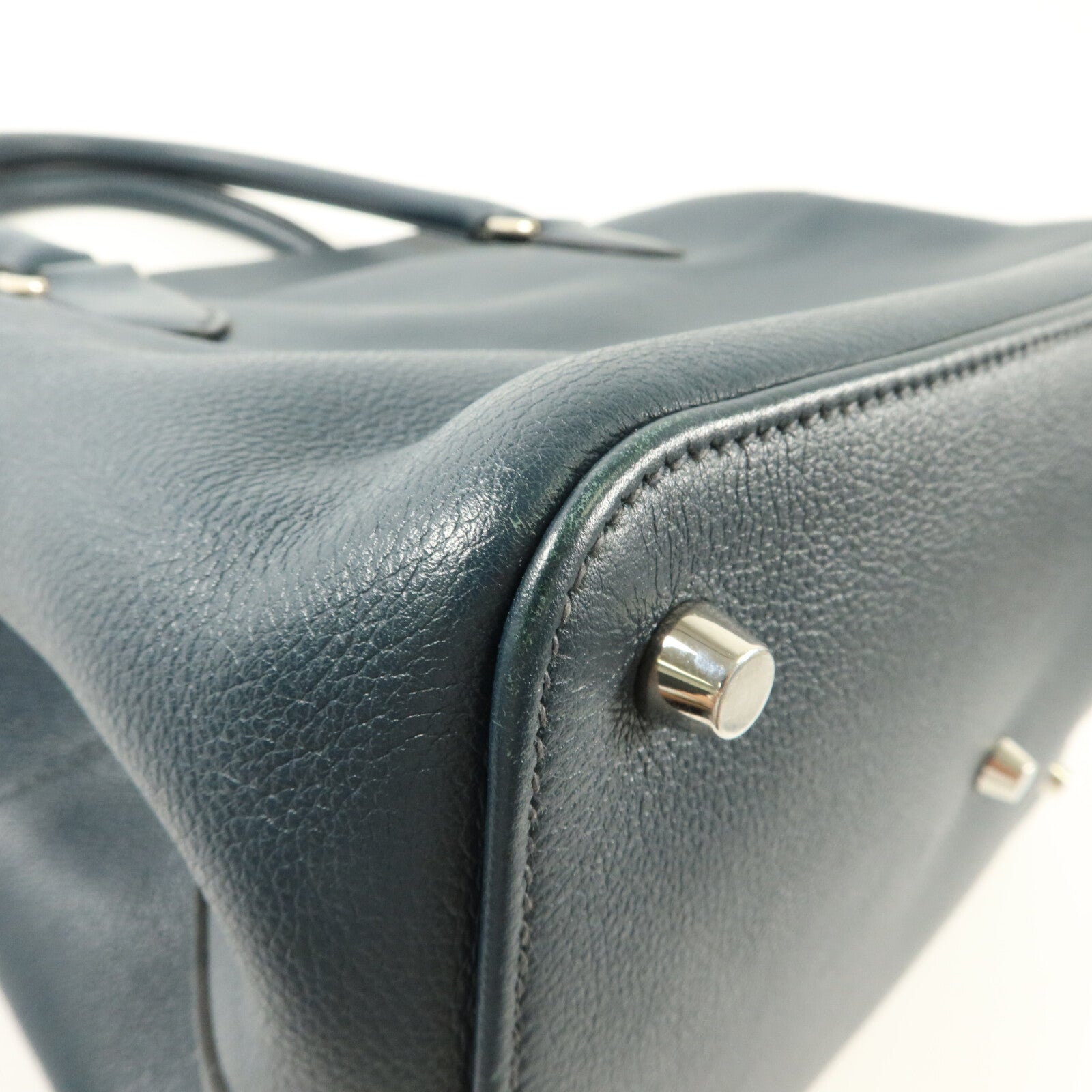 HERMES Evercolor皮革Toolbox 26手挽肩背兩用袋Bleu Ocean