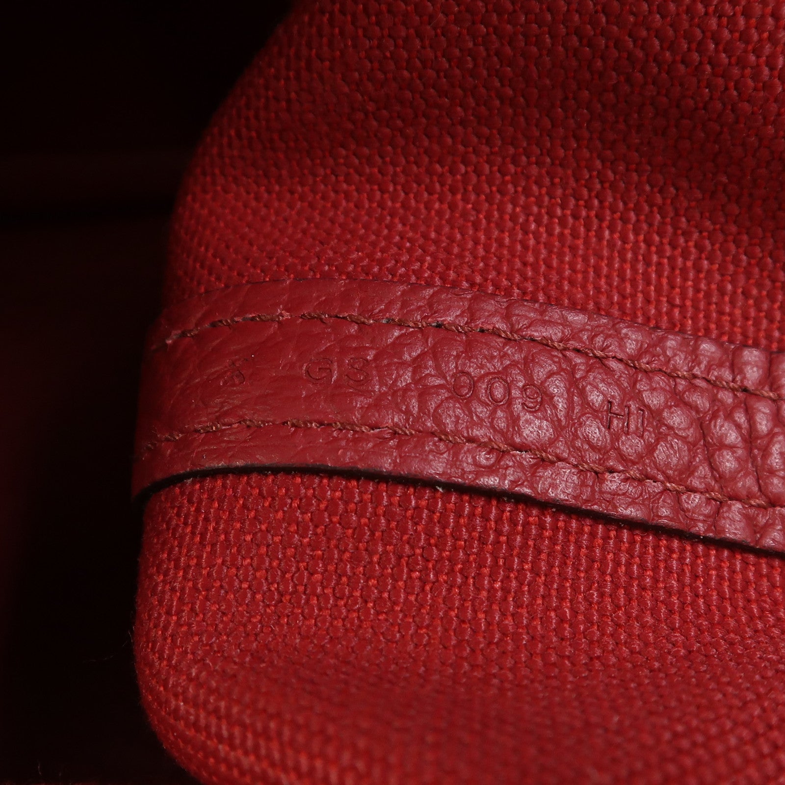 HERMES 帆布Garden Party TPM銀扣手挽袋Rouge Casaque