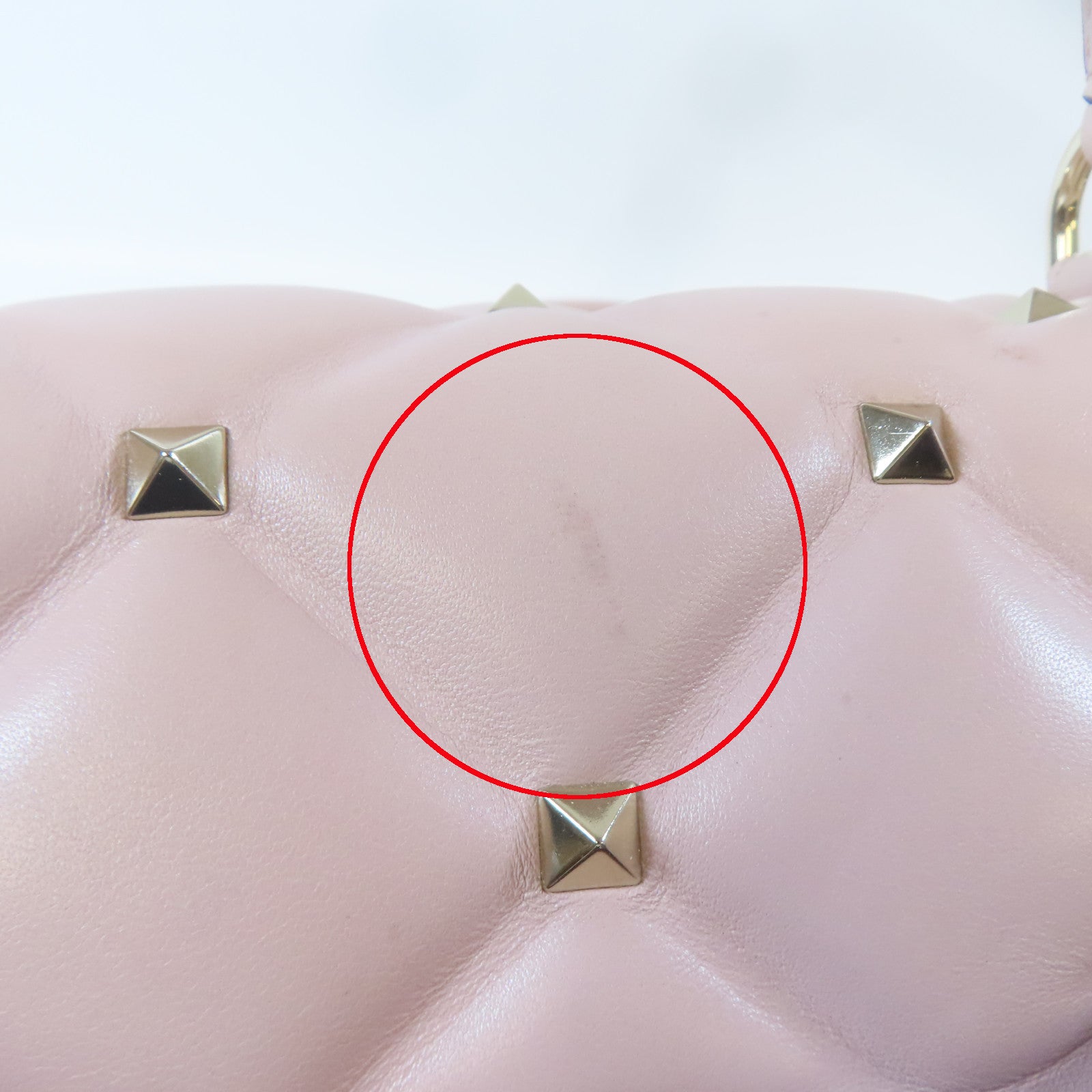 Valentino 【激減優惠】羊皮皮革2way Shoulder Bag金扣手挽肩背兩用袋粉紅色