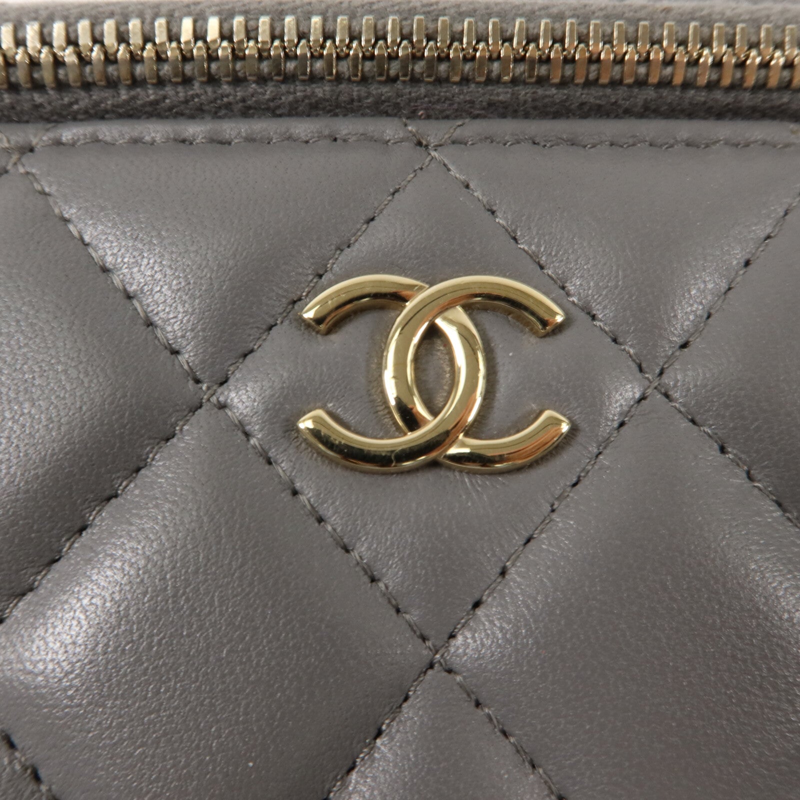 CHANEL 羊皮皮革Vanity Bag鏈帶手挽肩背兩用袋