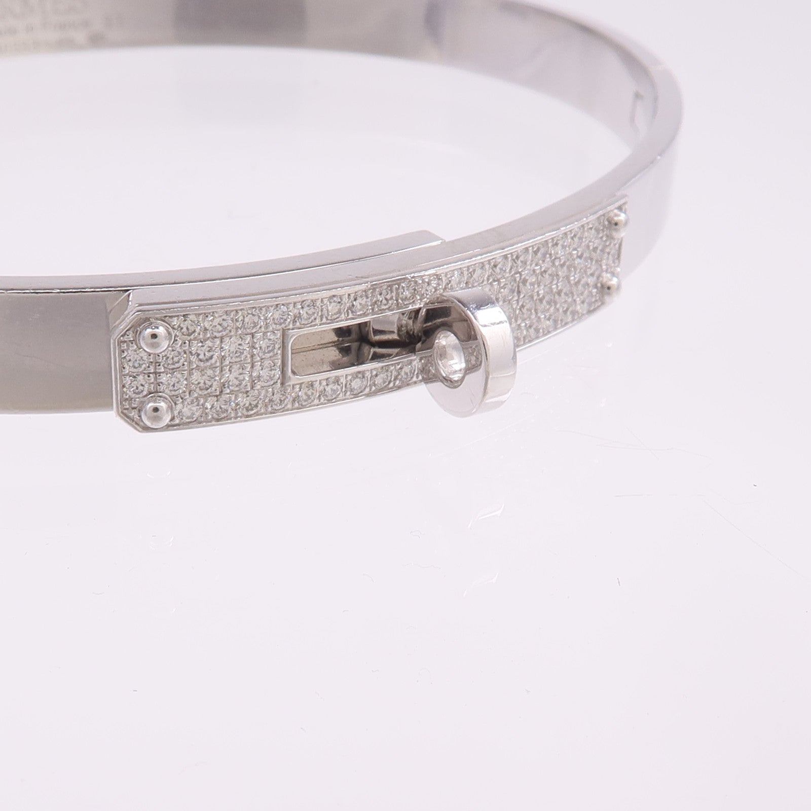 HERMES 18K白金Kelly Bracelet Small Model鑽石手鐲