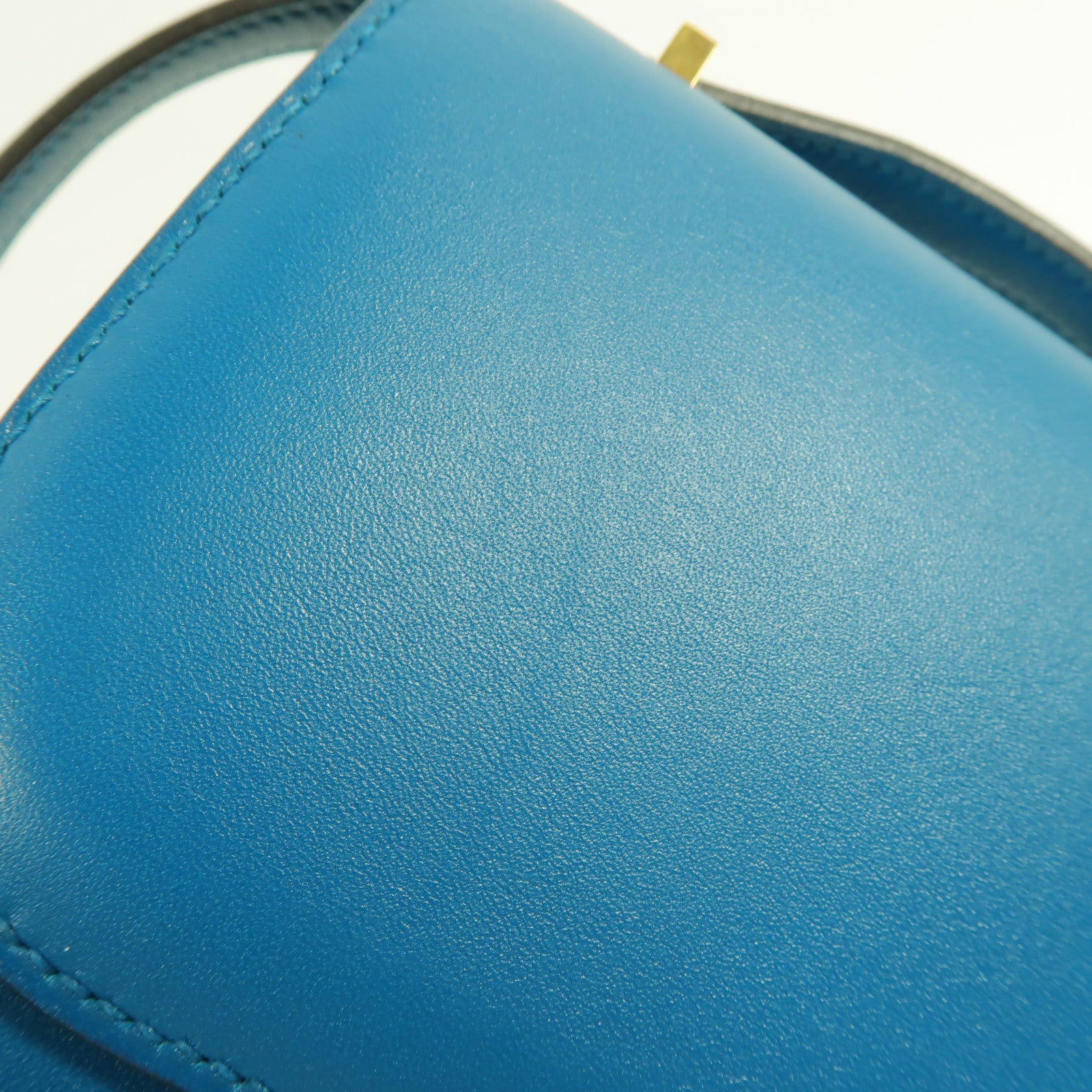 HERMES Swift皮革Constance Mini肩背袋Bleu Zanzibar
