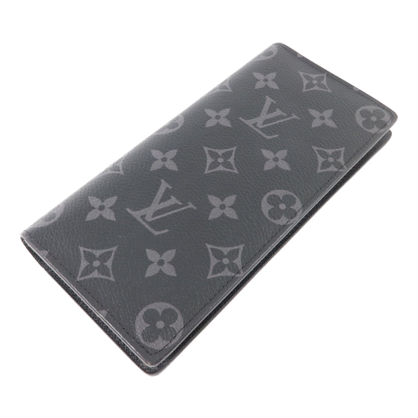 LOUIS VUITTON Monogram Eclipse Brazza長錢包
