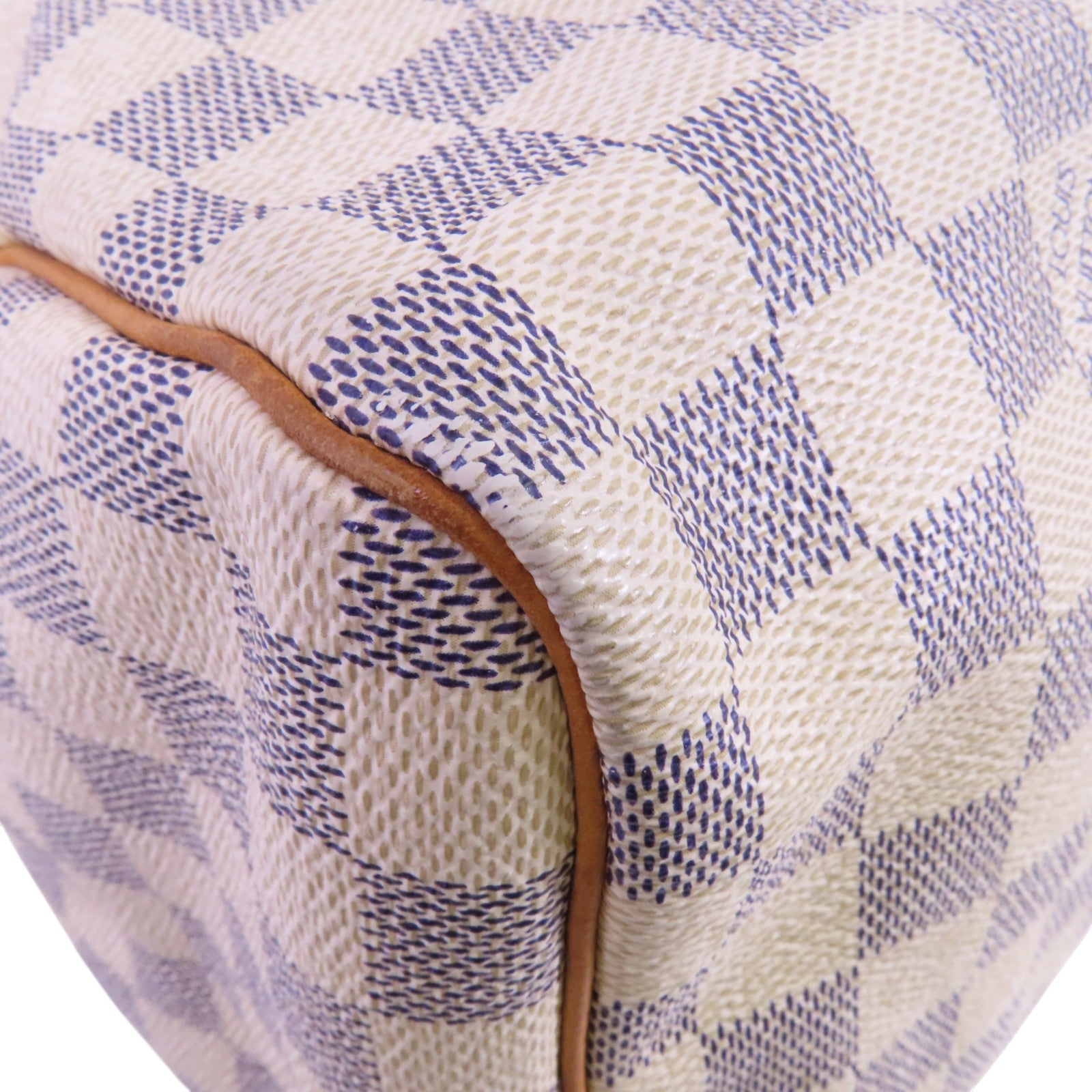 LOUIS VUITTON Damier Azur Speedy 30金扣手挽袋