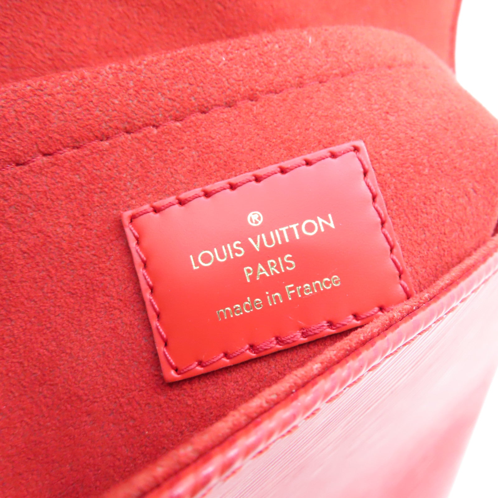 LOUIS VUITTON Epi Locky BB gold buckle shoulder shoulder bag red