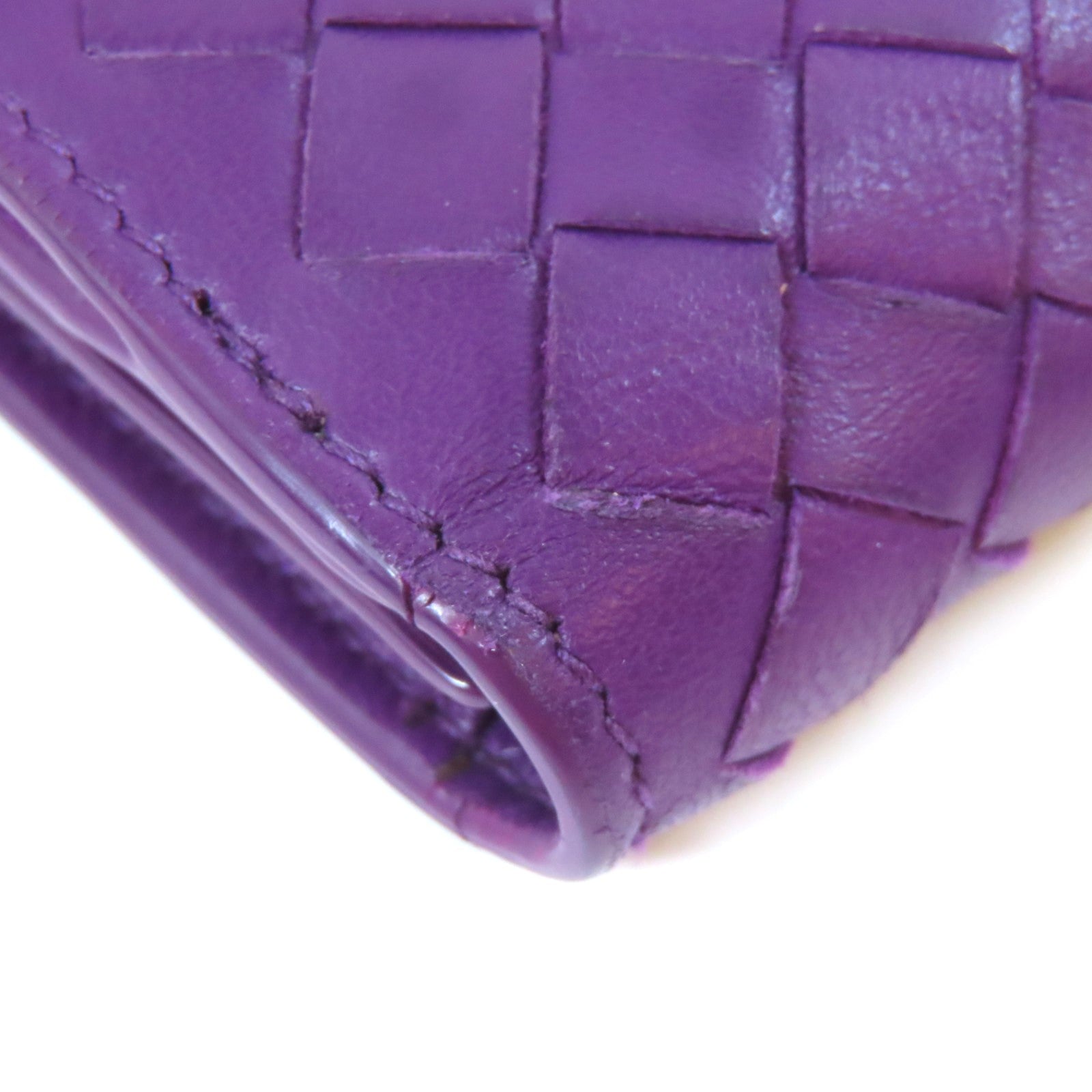 BOTTEGA VENETA 牛皮皮革Long wallet長錢包紫色